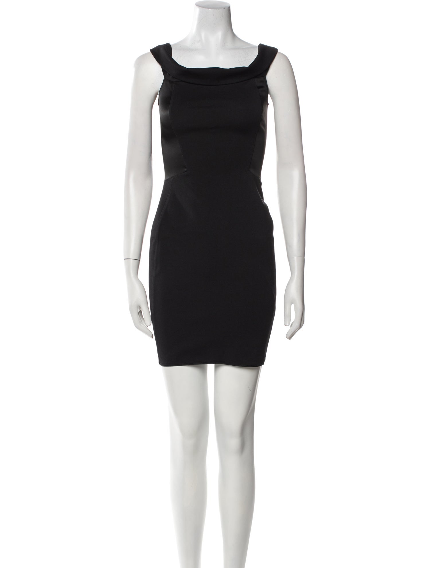 Halston Heritage Square Neckline Mini Dress