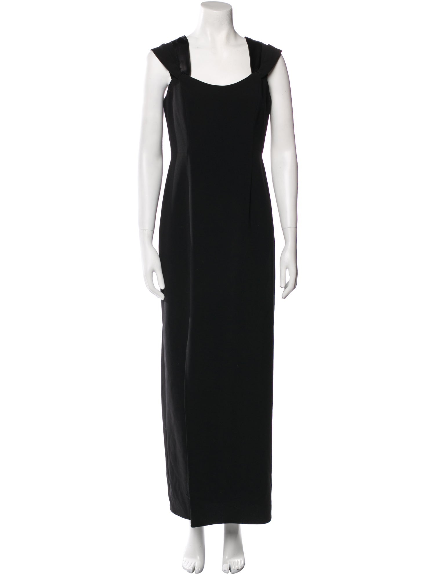 Halston Heritage Square Neckline Long Dress