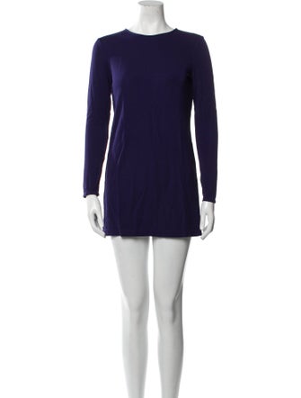 Halston Heritage Crew Neck Mini Dress