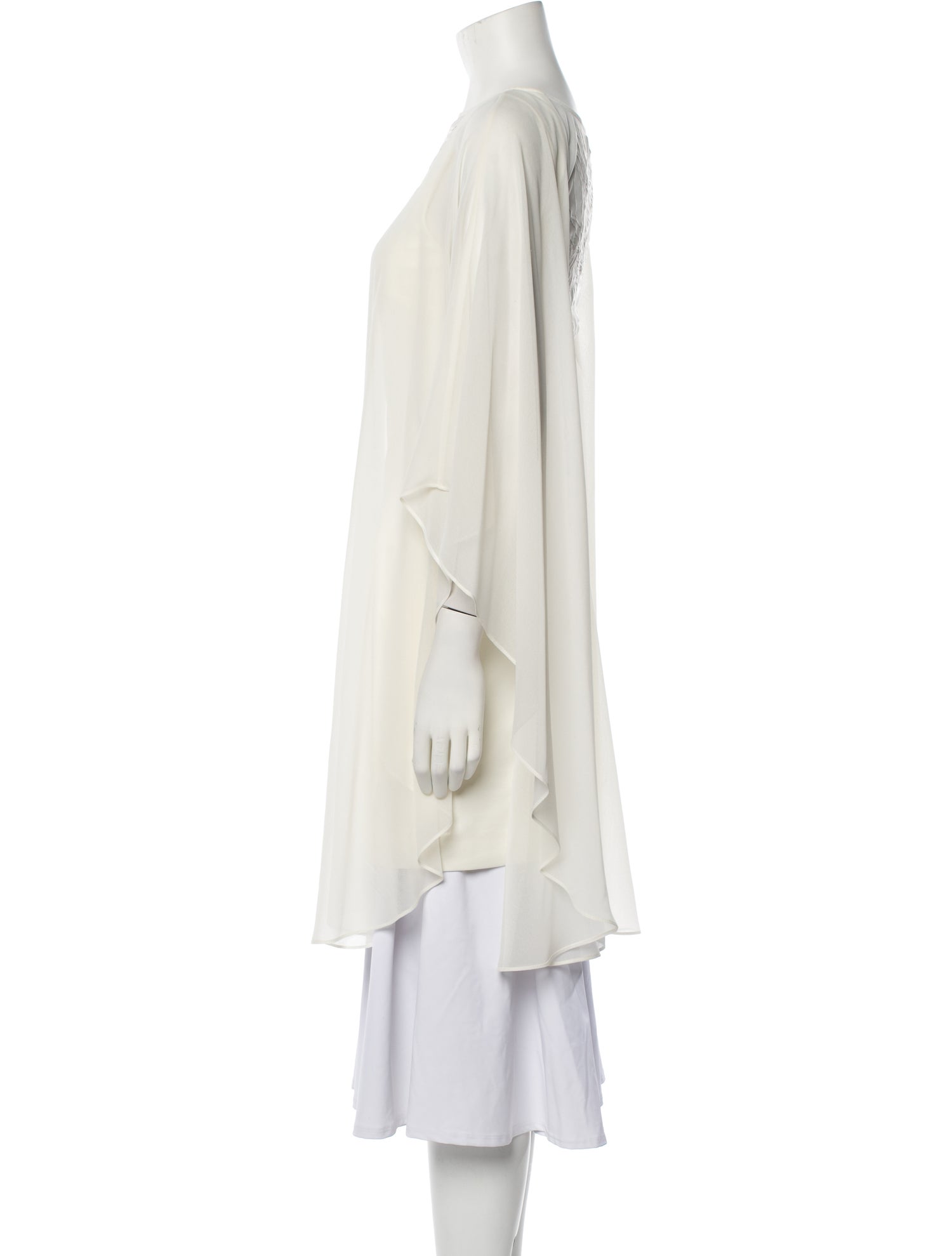 Halston Heritage Bateau Neckline Three-Quarter Sleeve Tunic