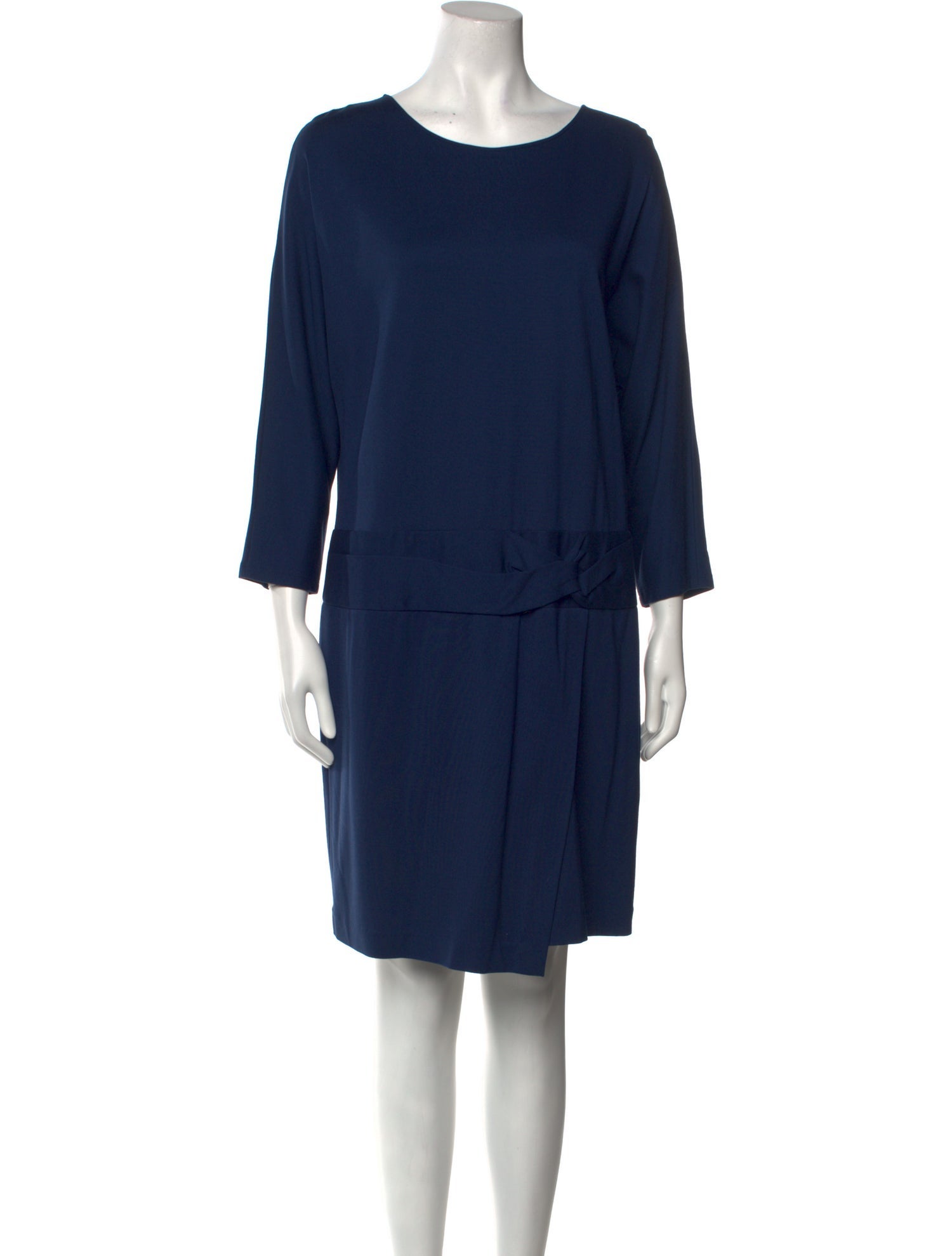 Halston Heritage Scoop Neck Knee-Length Dress