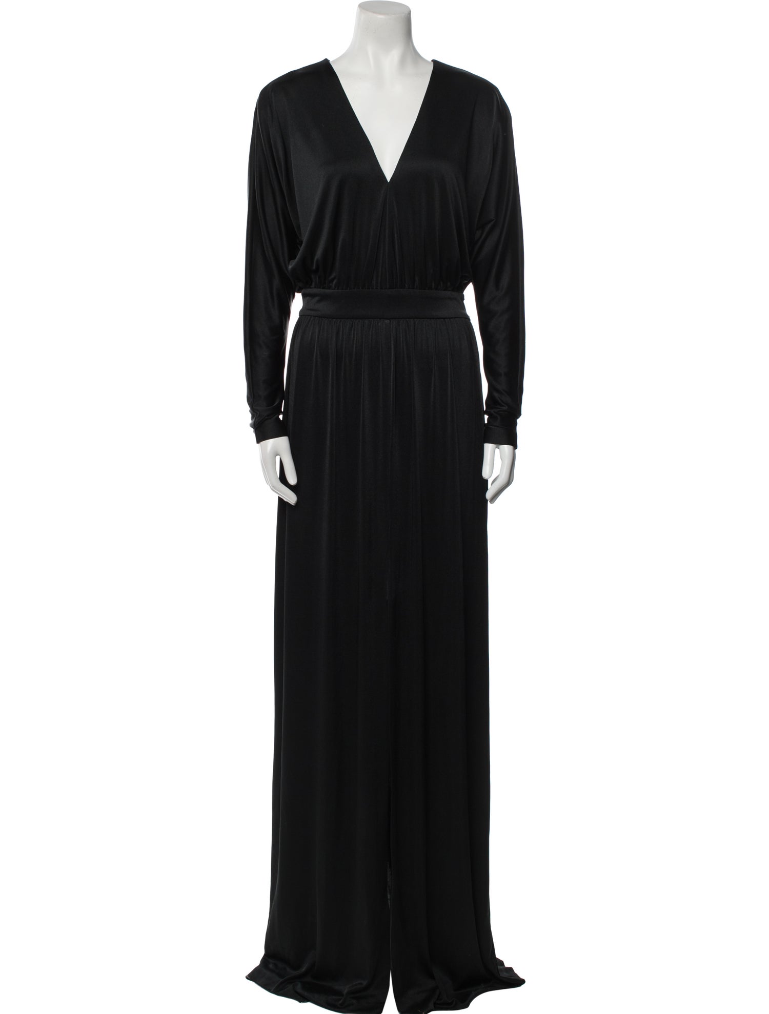 Halston Heritage V-Neck Long Dress