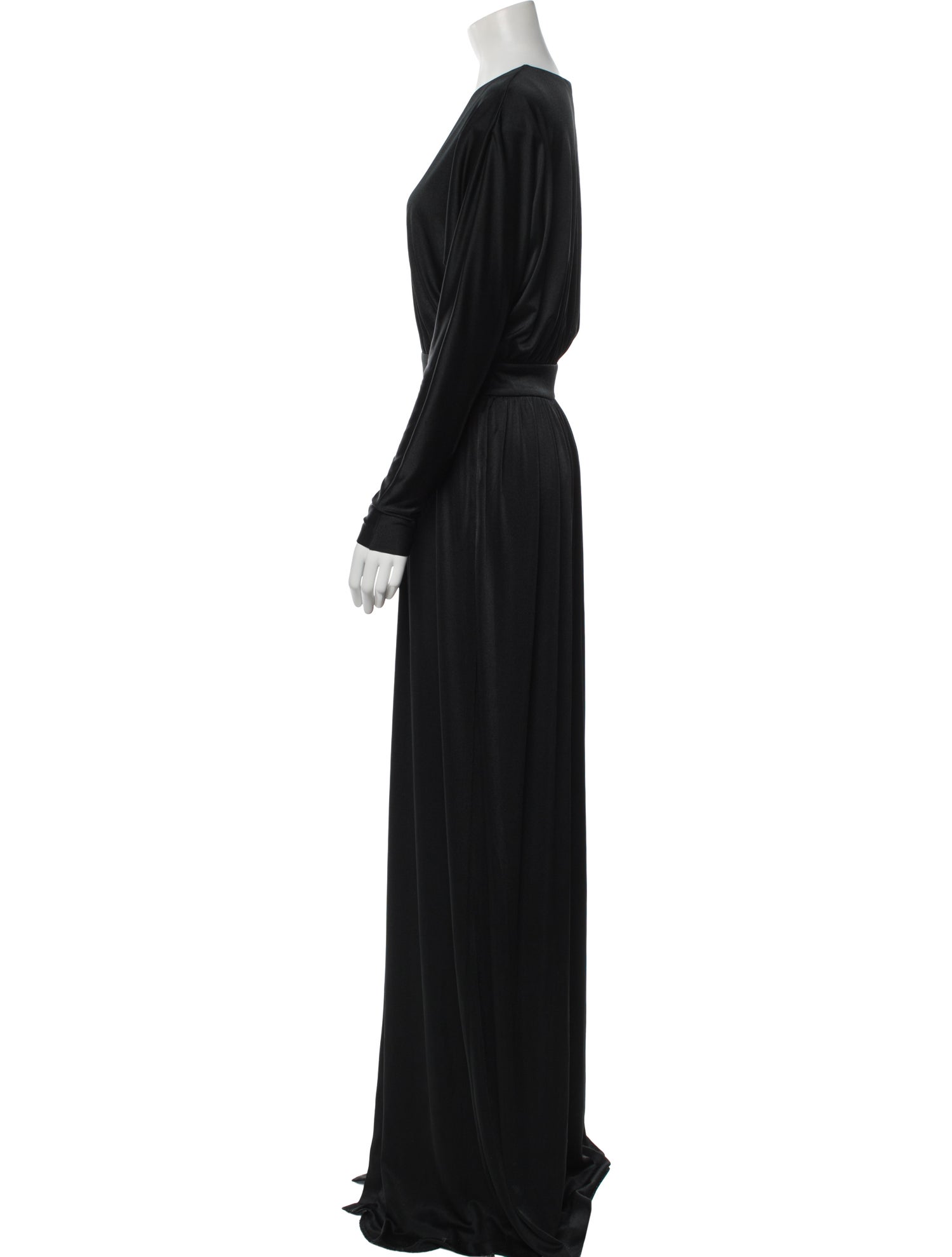 Halston Heritage V-Neck Long Dress