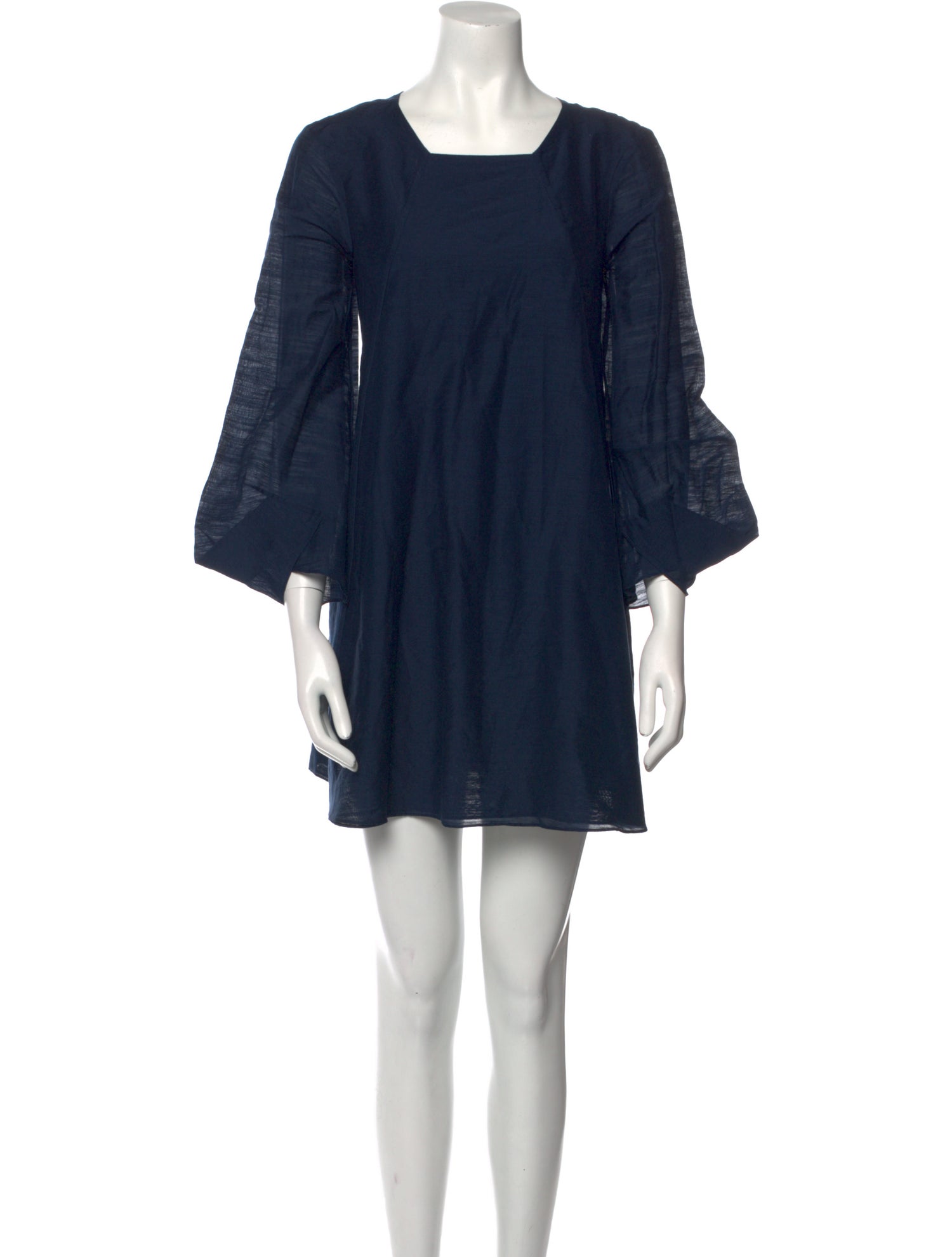 Halston Heritage Square Neckline Mini Dress