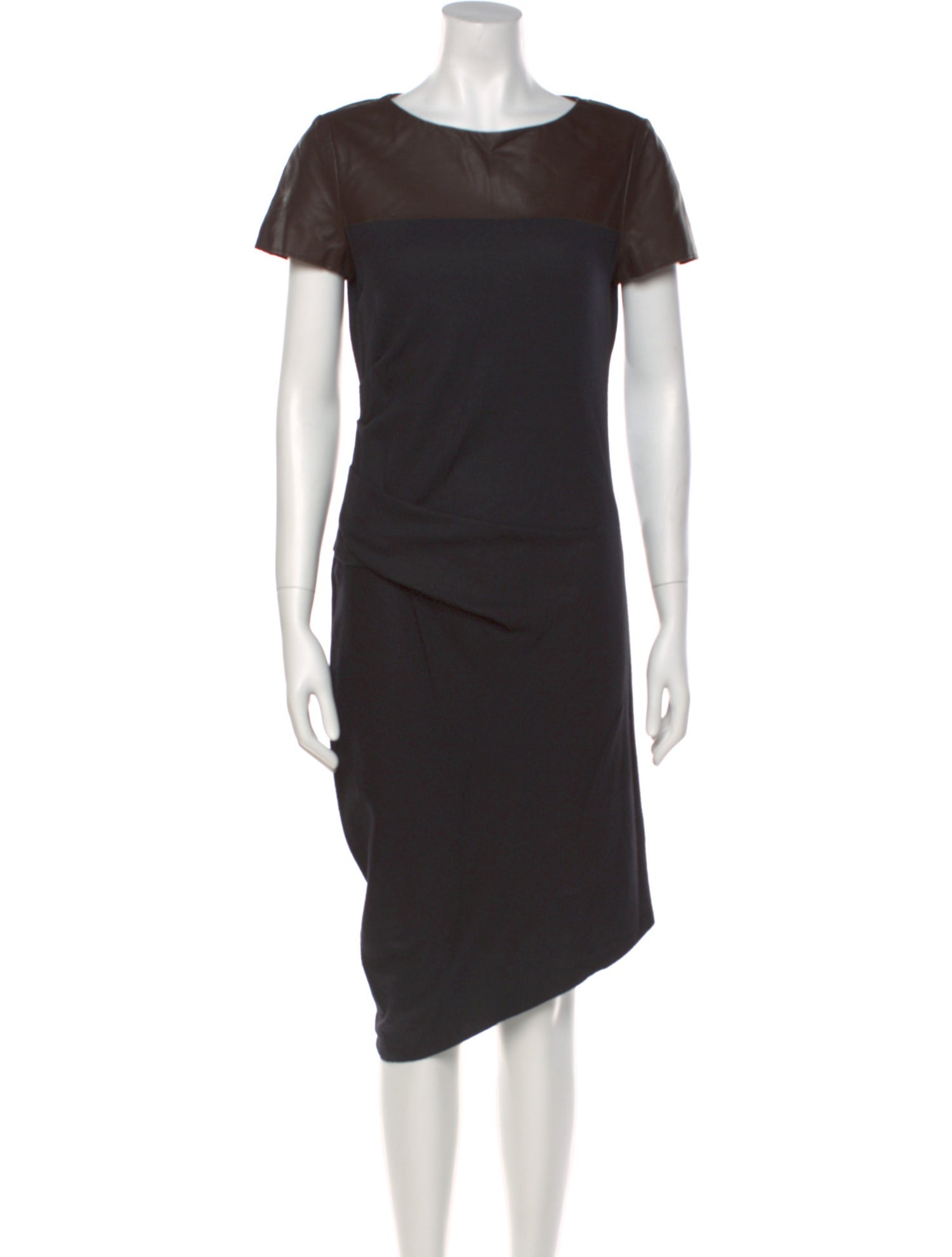 Halston Heritage Wool Midi Length Dress