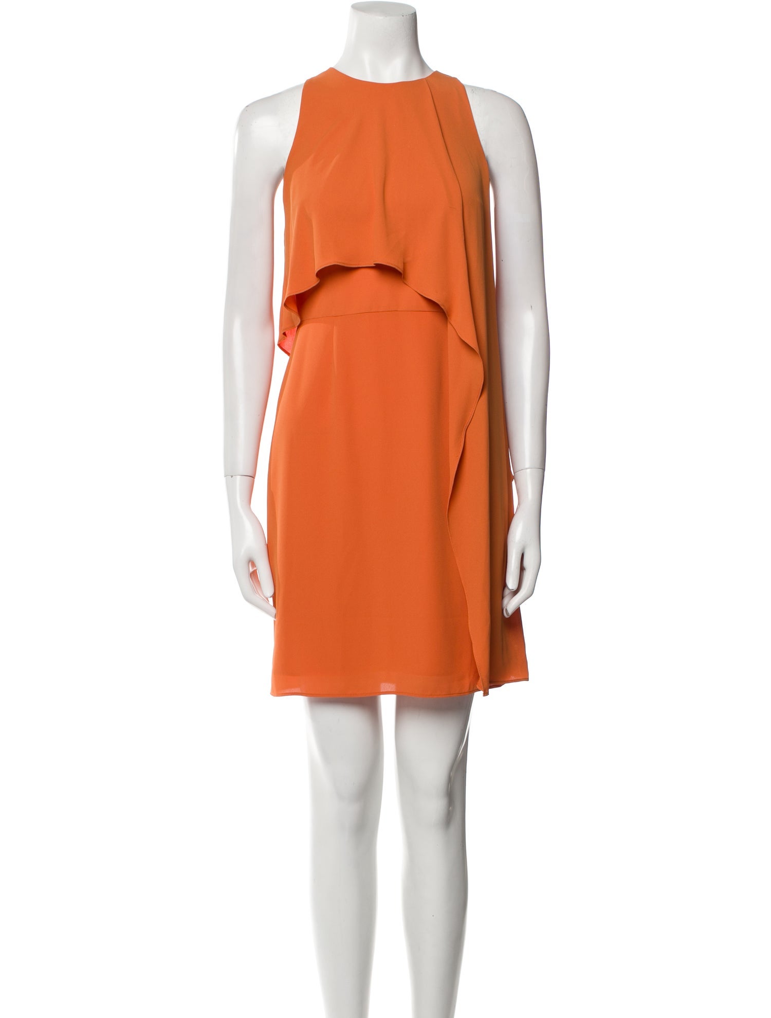 Halston Heritage Crew Neck Mini Dress