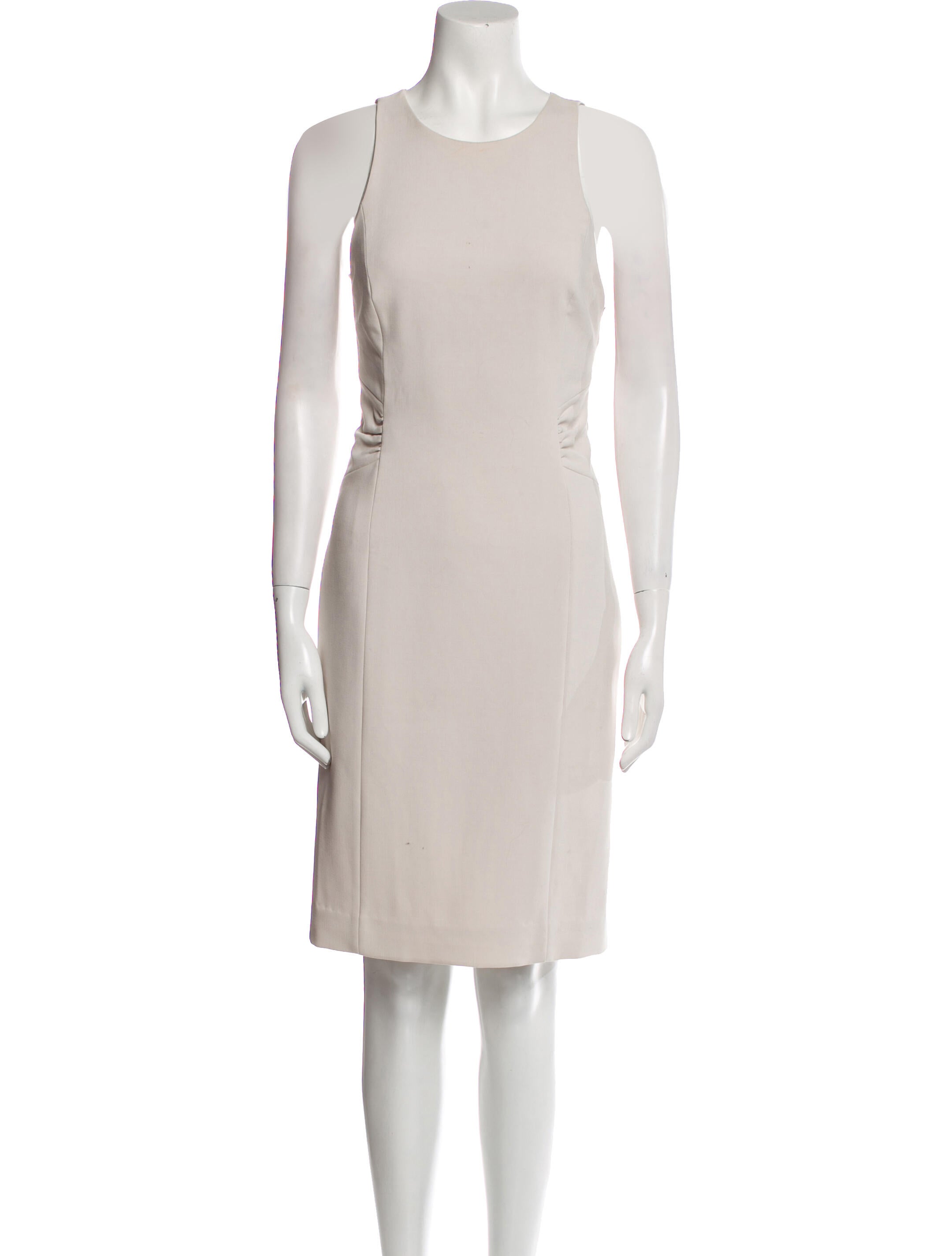 Halston Heritage Scoop Neck Knee-Length Dress