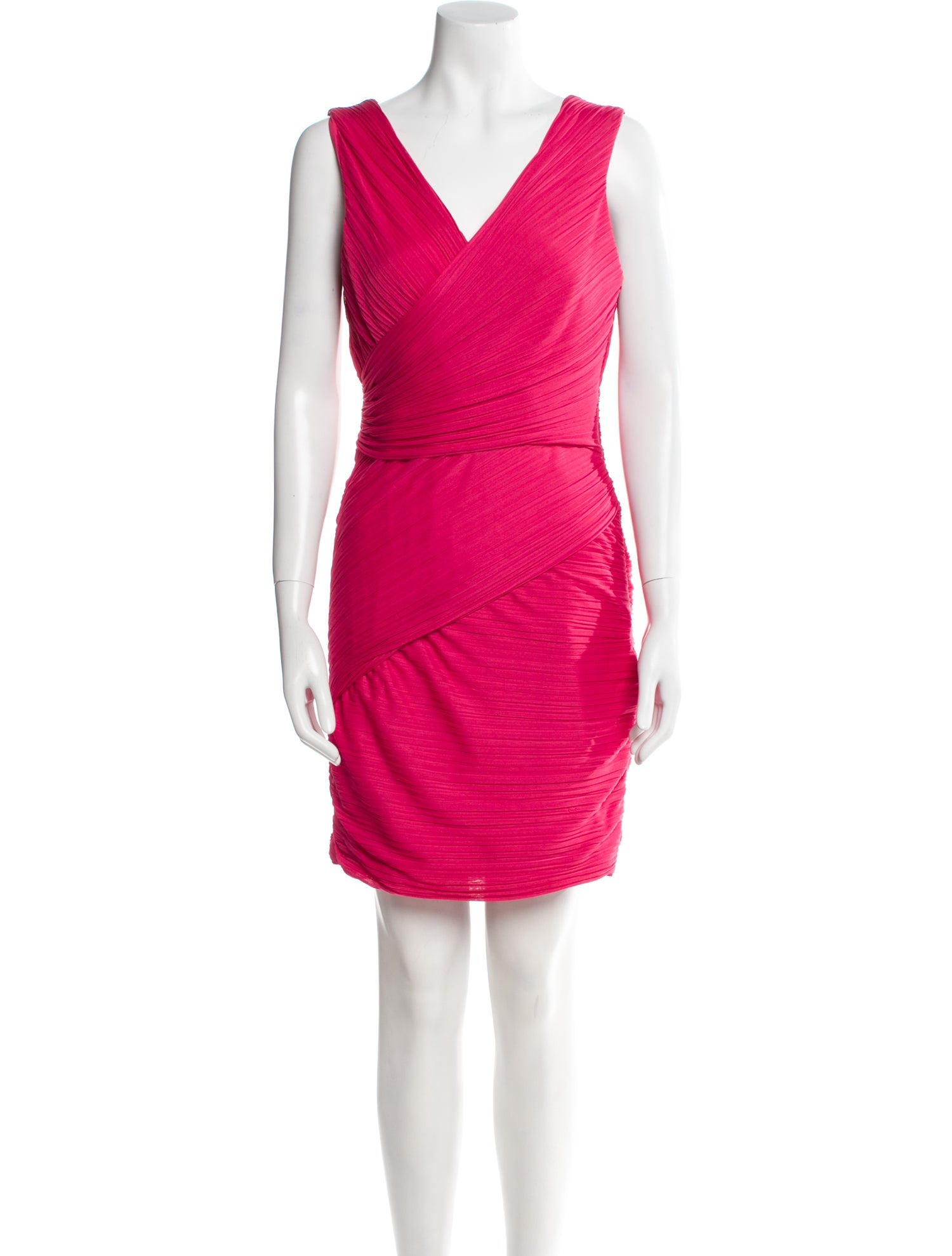 Halston Heritage V-Neck Mini Dress