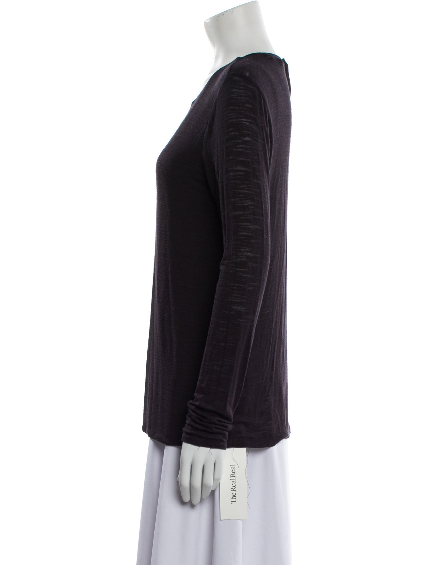 Halston Heritage V-Neck Long Sleeve Top
