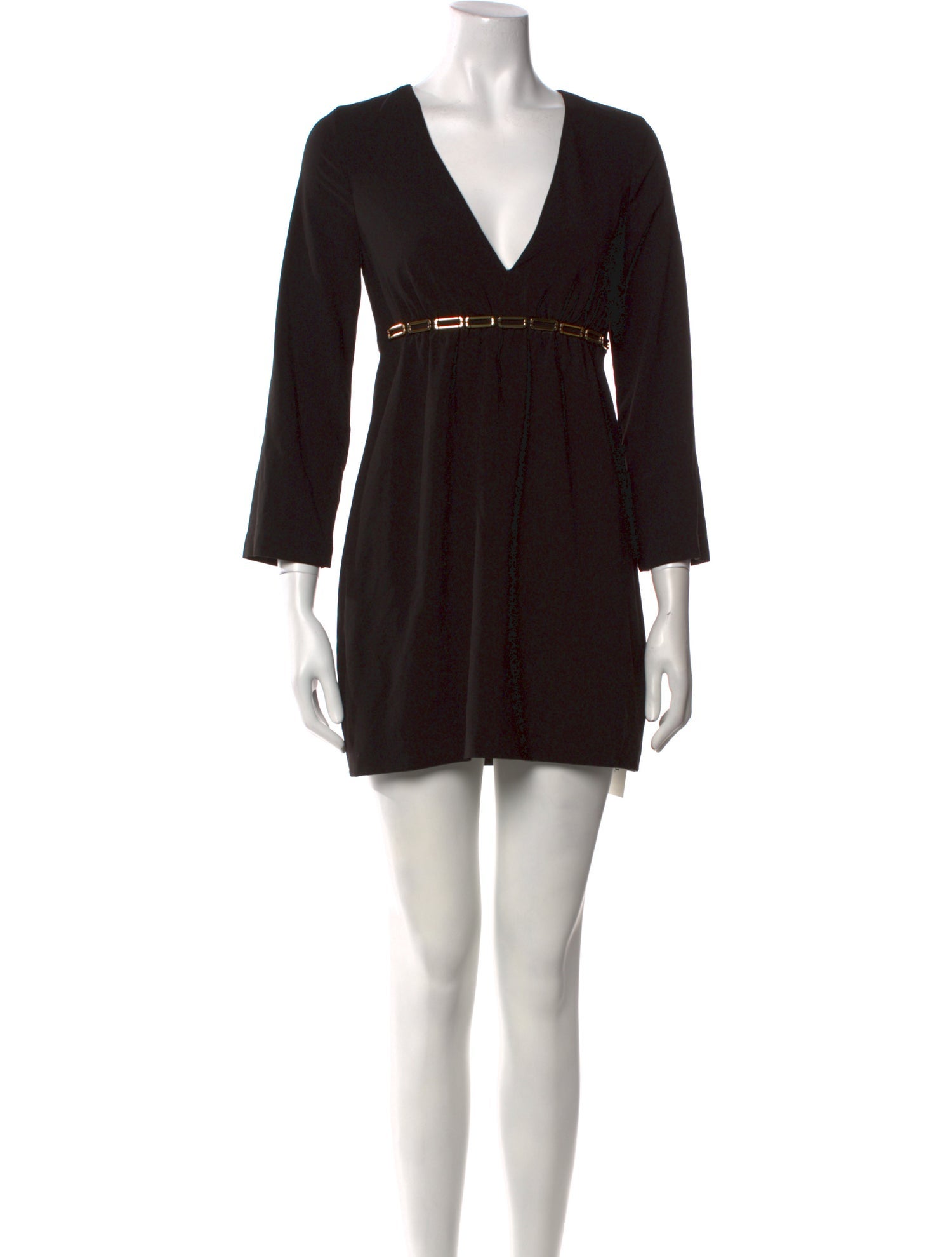 Halston Heritage V-Neck Mini Dress