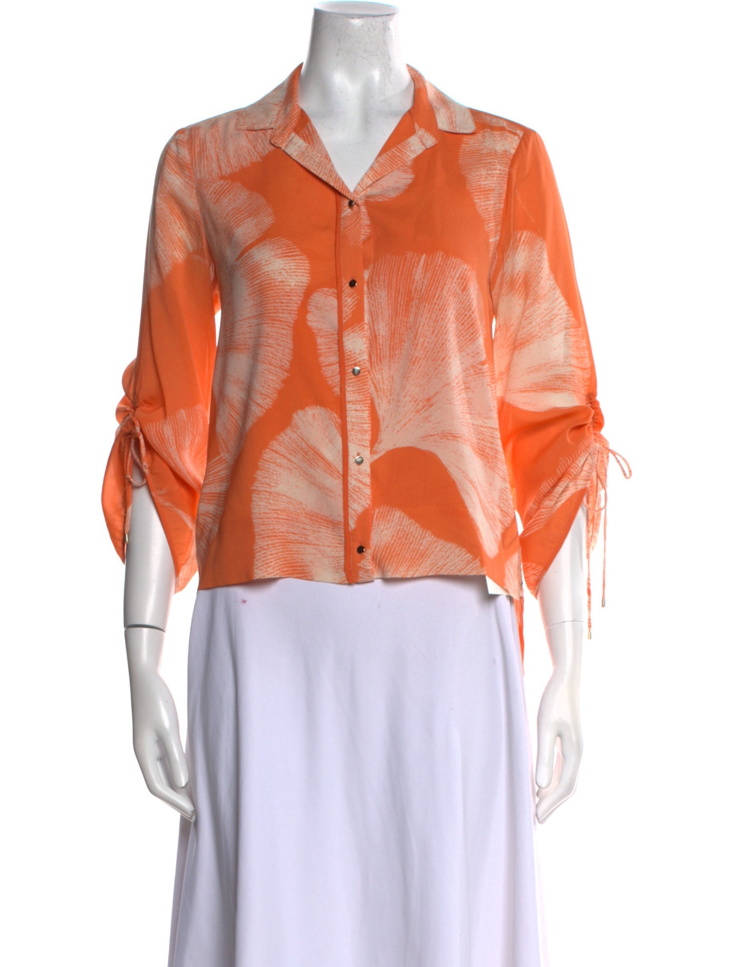 Halston Heritage Silk Printed Blouse