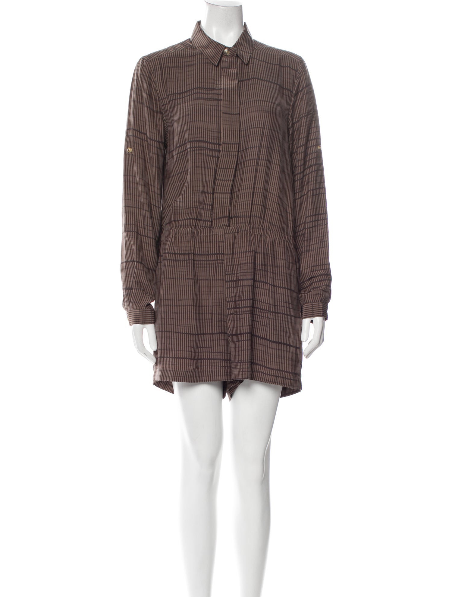 Halston Heritage Silk Printed Romper