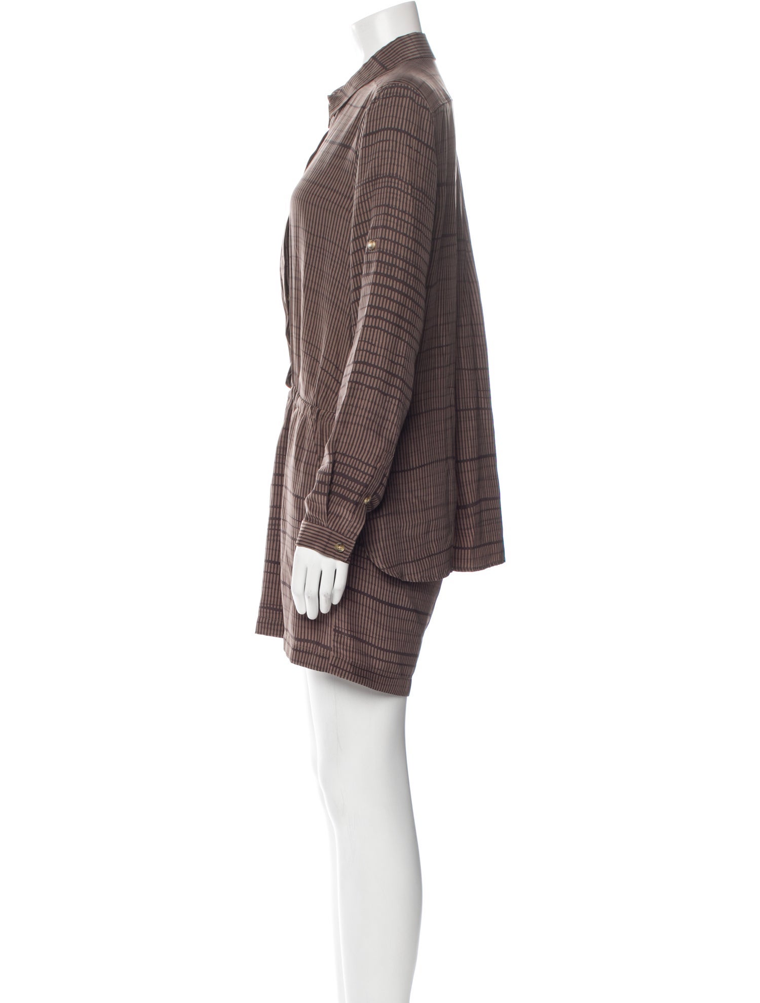 Halston Heritage Silk Printed Romper