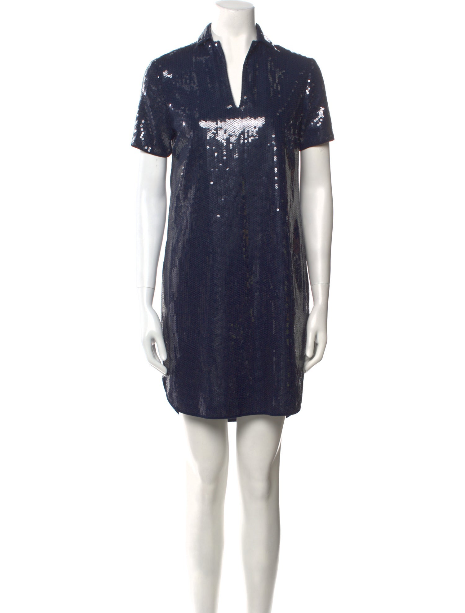 Halston Heritage V-Neck Mini Dress