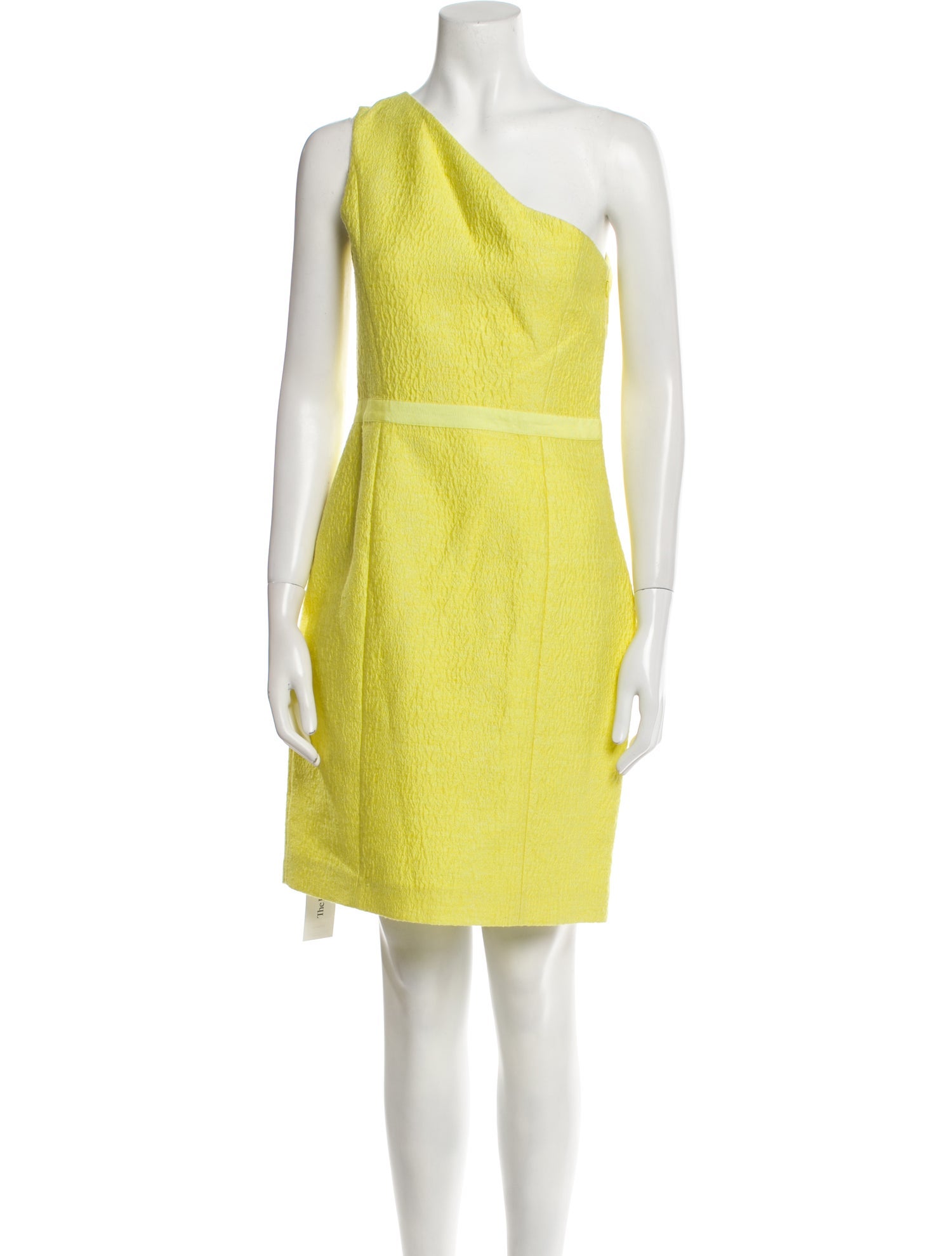 Halston Heritage One-Shoulder Knee-Length Dress