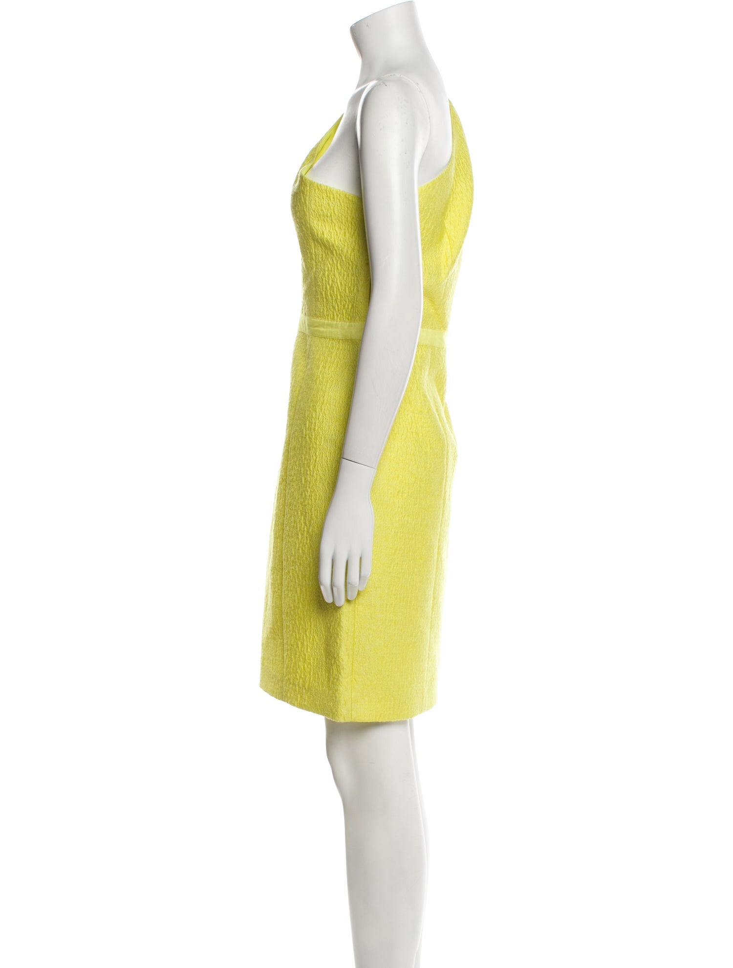 Halston Heritage One-Shoulder Knee-Length Dress