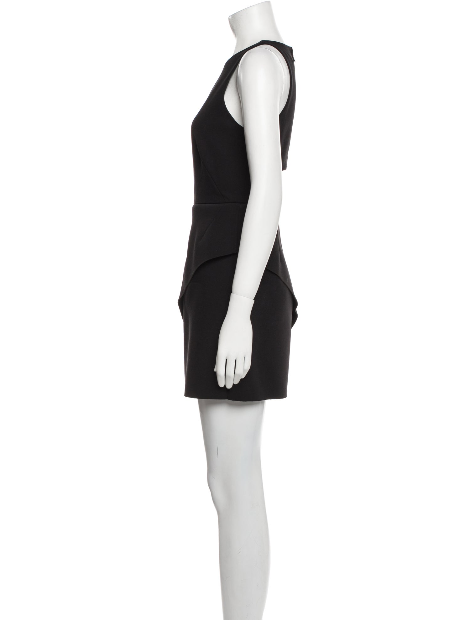 Halston Heritage Crew Neck Mini Dress