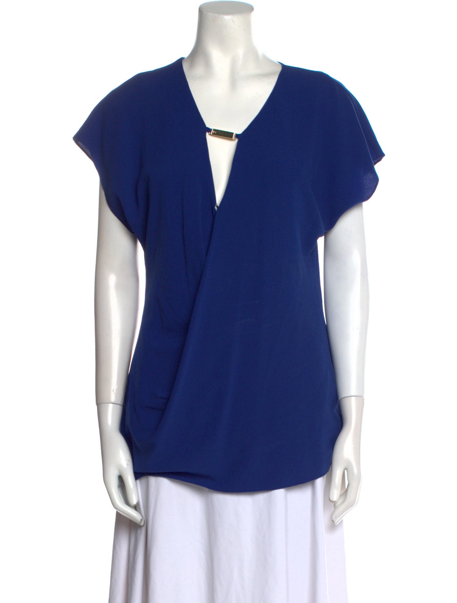 Halston Heritage V-Neck Short Sleeve Top