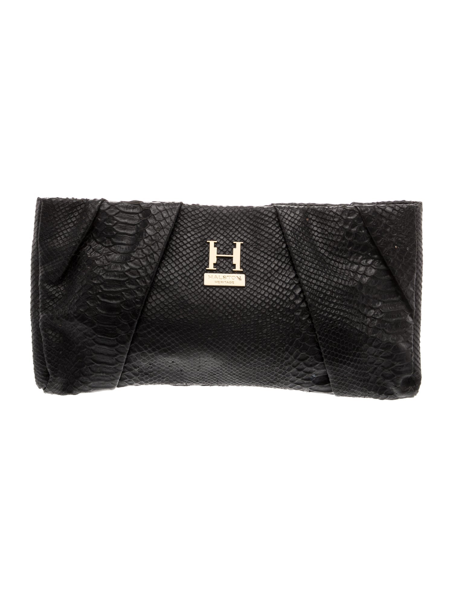 Halston Heritage Embossed Leather Clutch