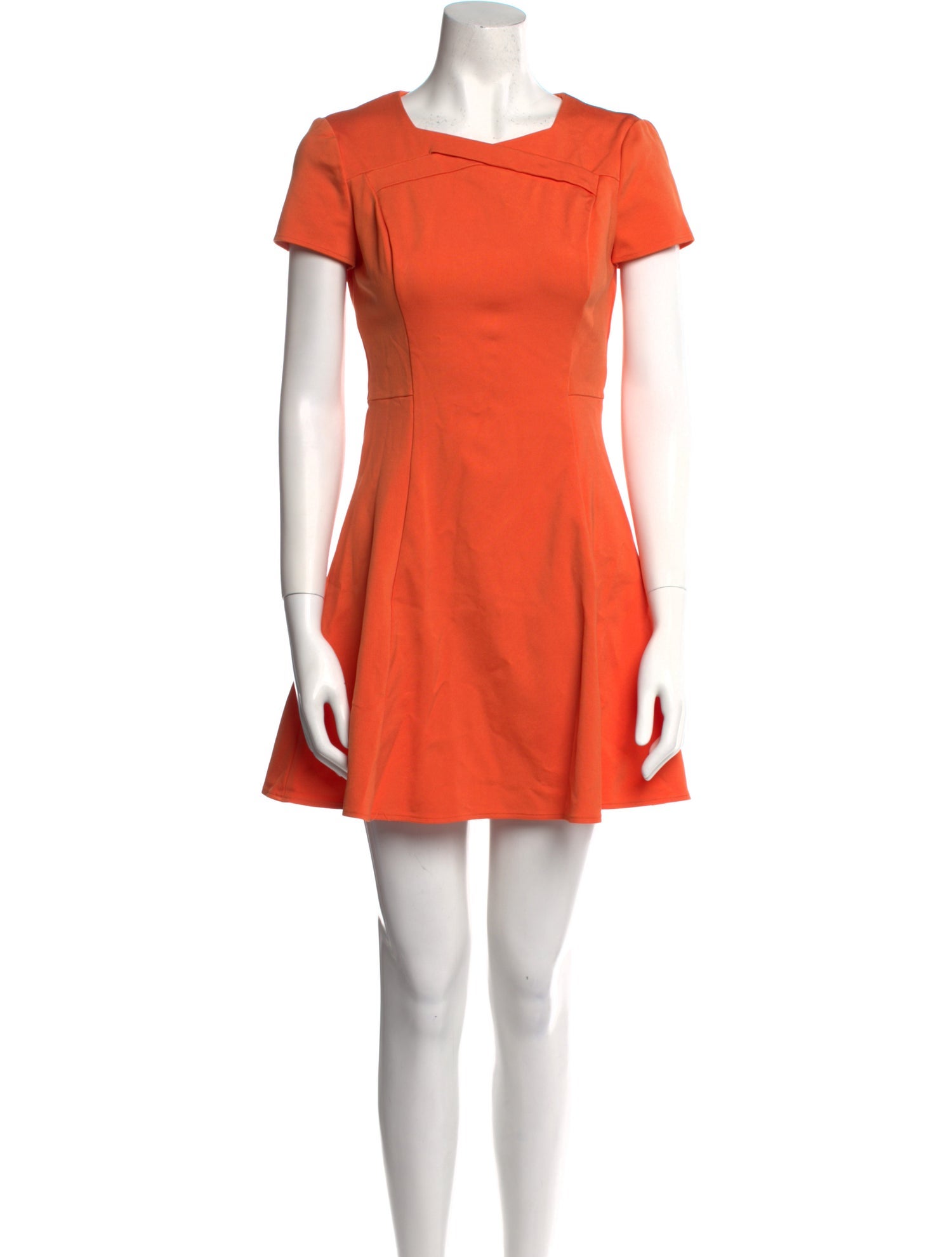 Halston Heritage Square Neckline Mini Dress