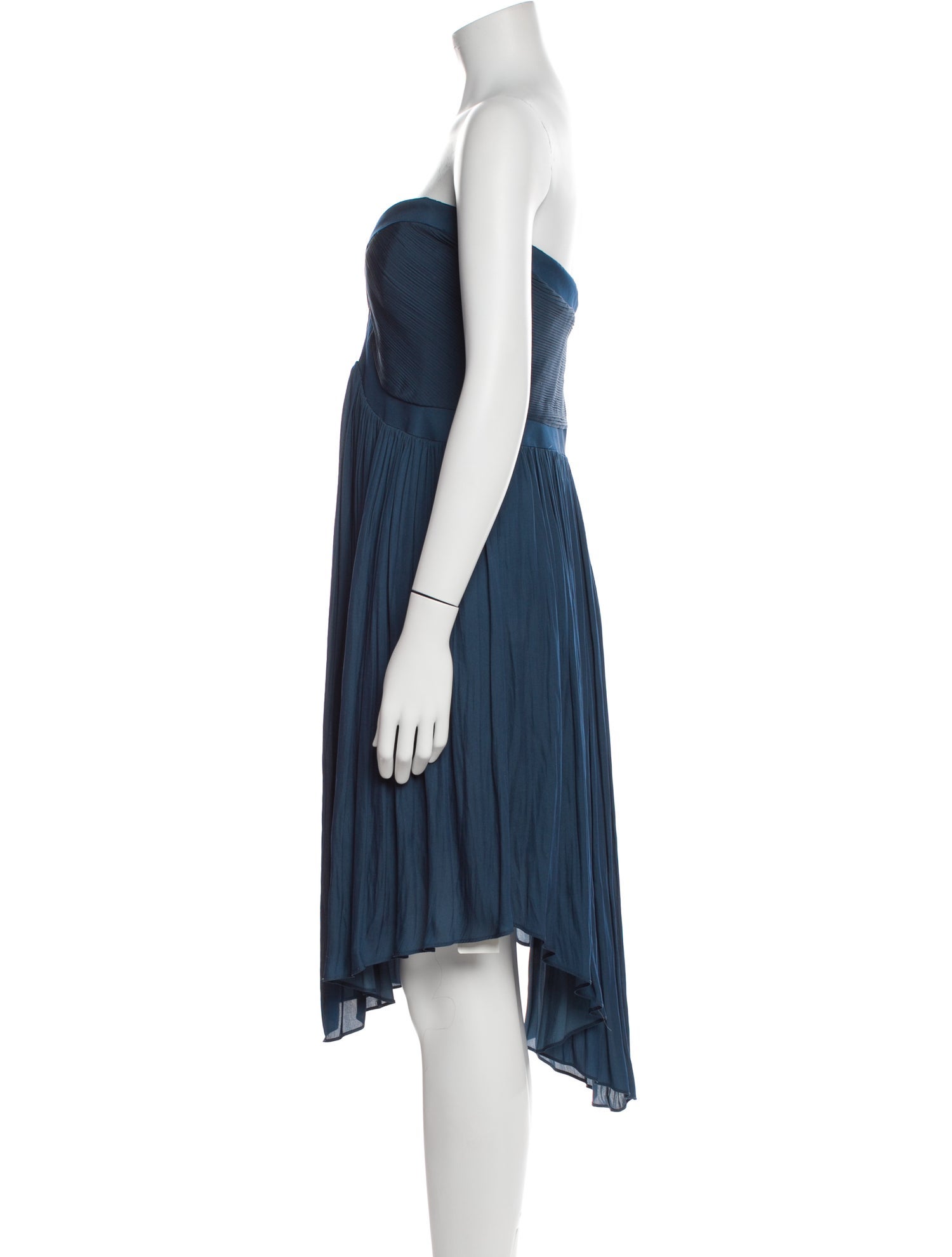 Halston Heritage Strapless Midi Length Dress