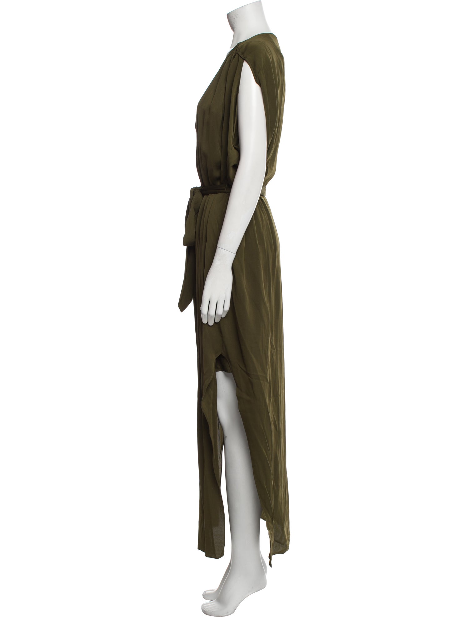 Halston Heritage V-Neck Long Dress