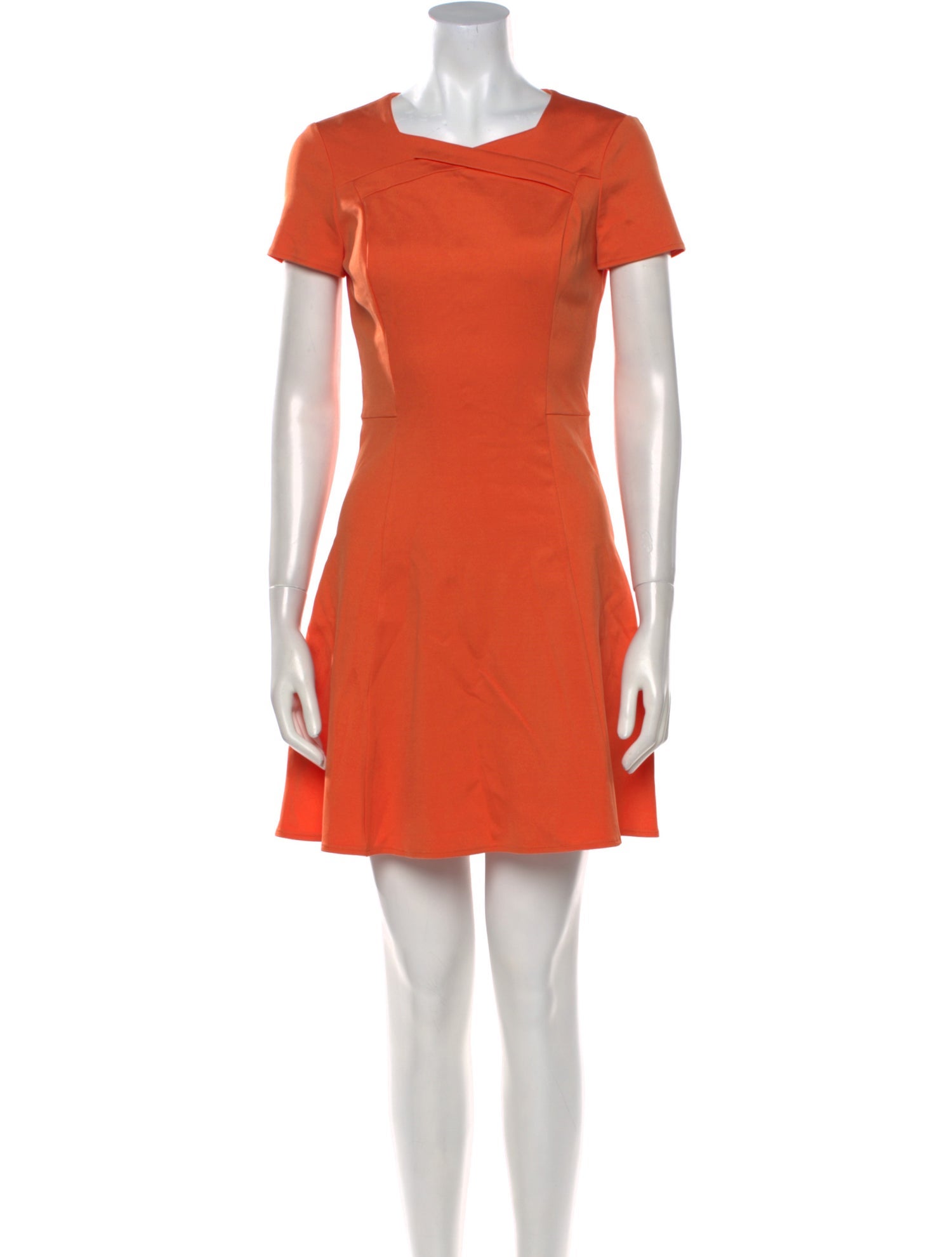 Halston Heritage Square Neckline Mini Dress