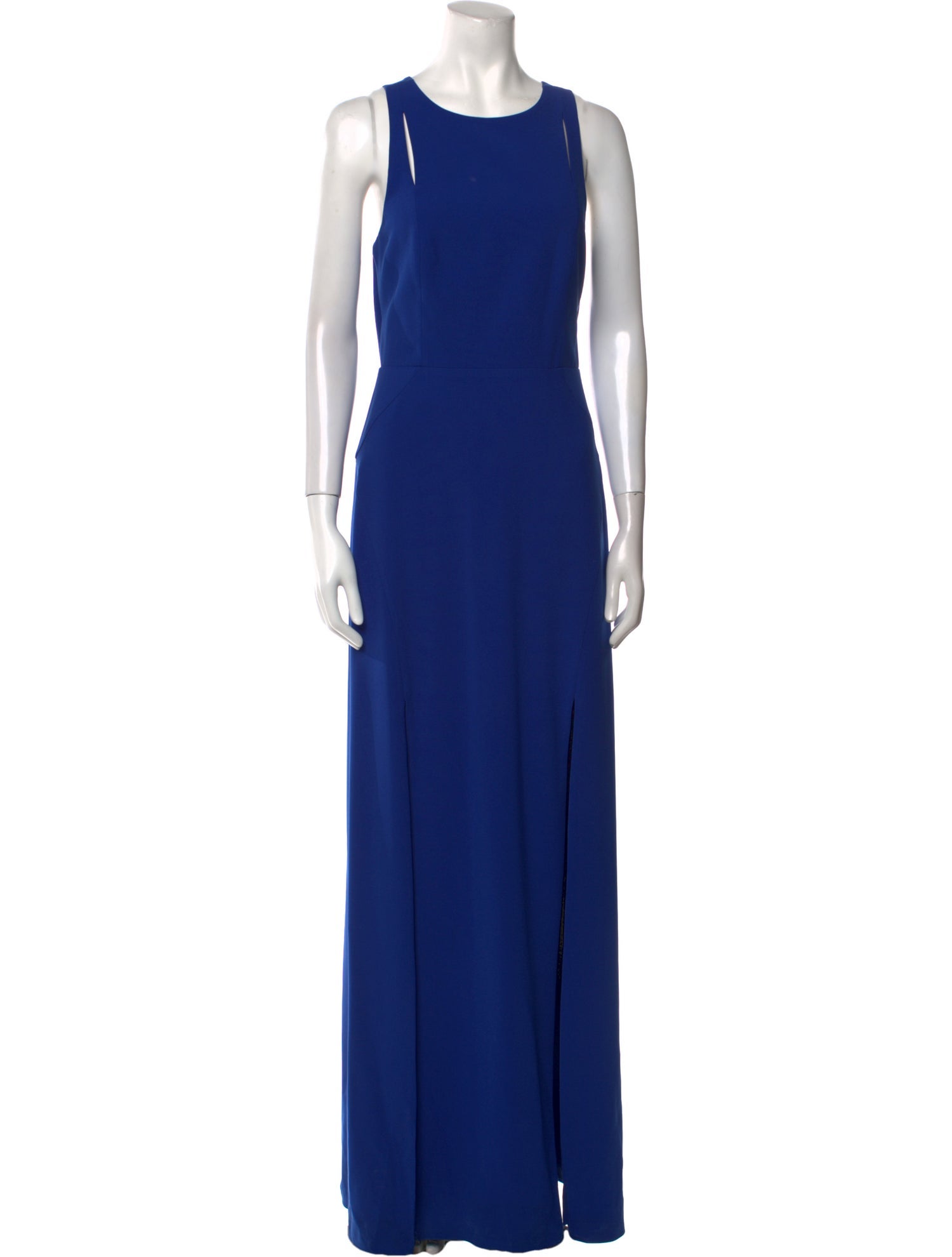 Halston Heritage Crew Neck Long Dress