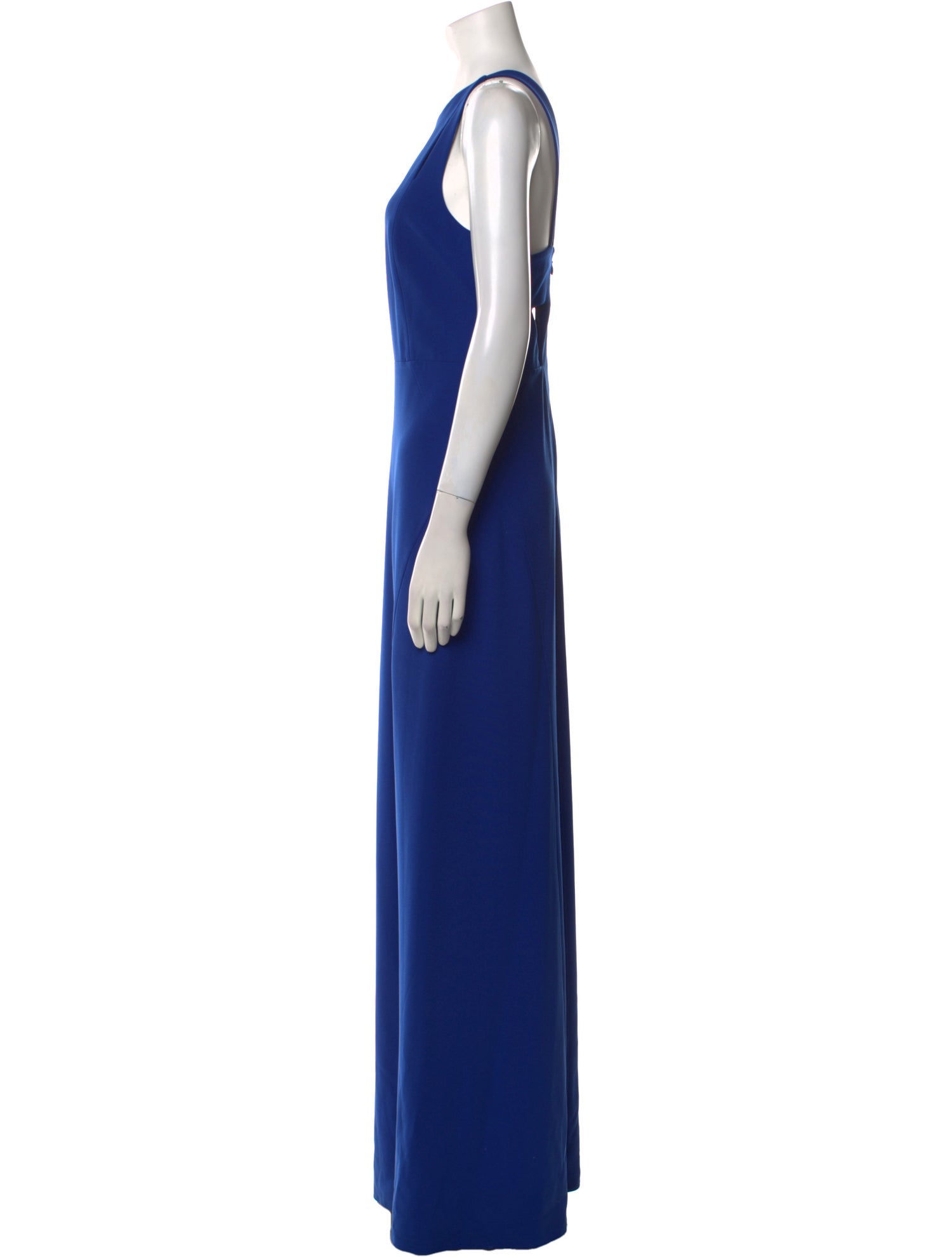 Halston Heritage Crew Neck Long Dress
