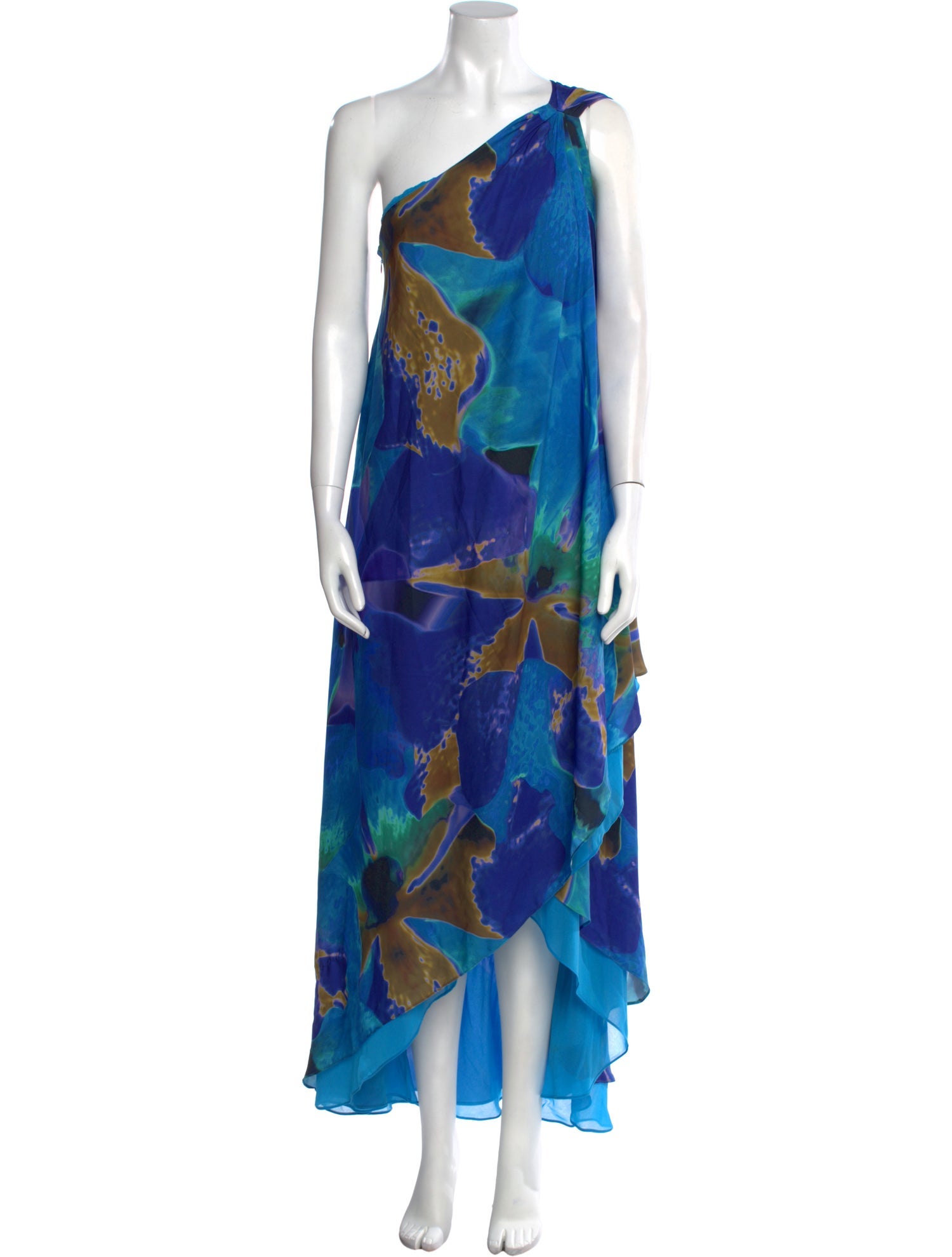 Halston Heritage Printed Midi Length Dress