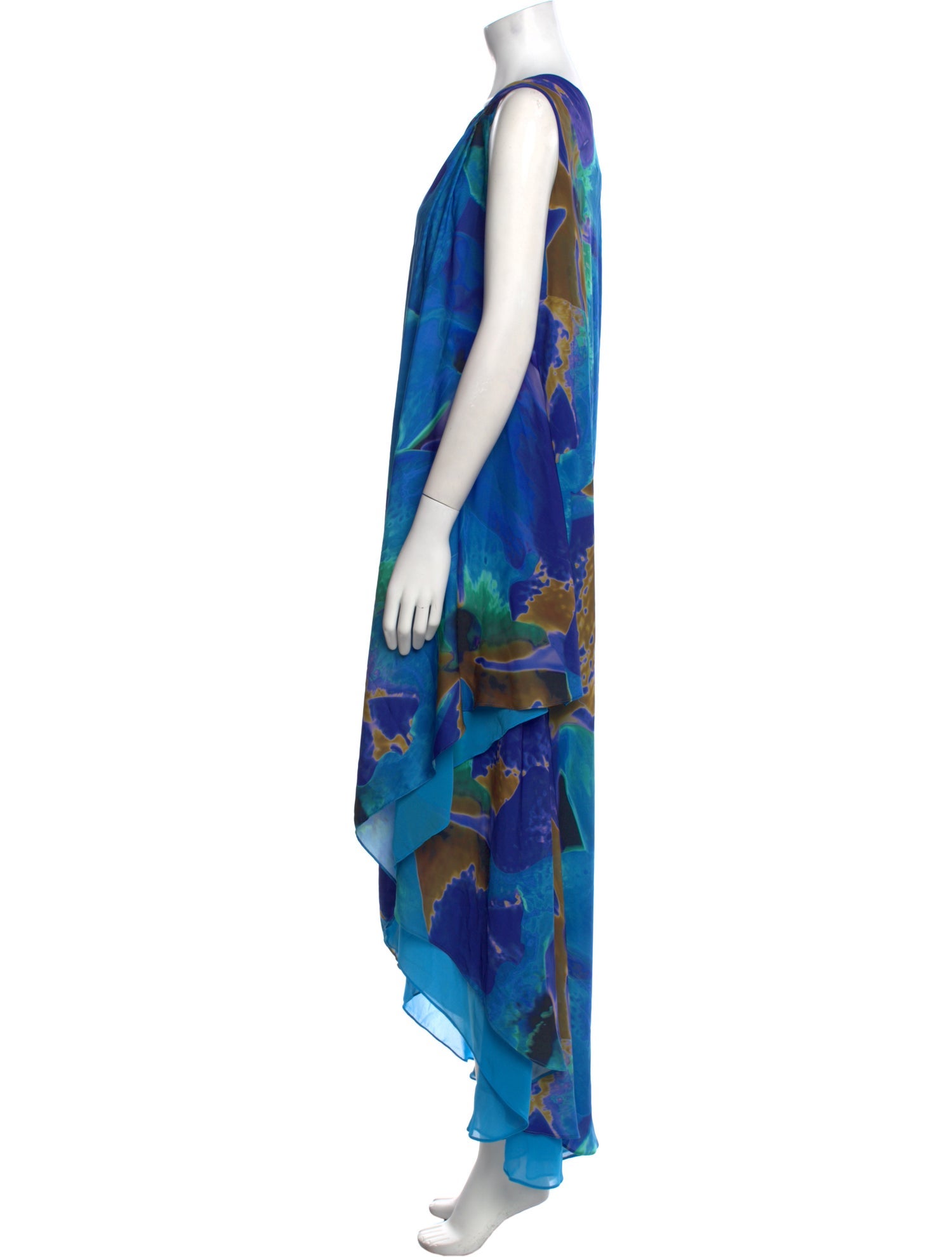 Halston Heritage Printed Midi Length Dress