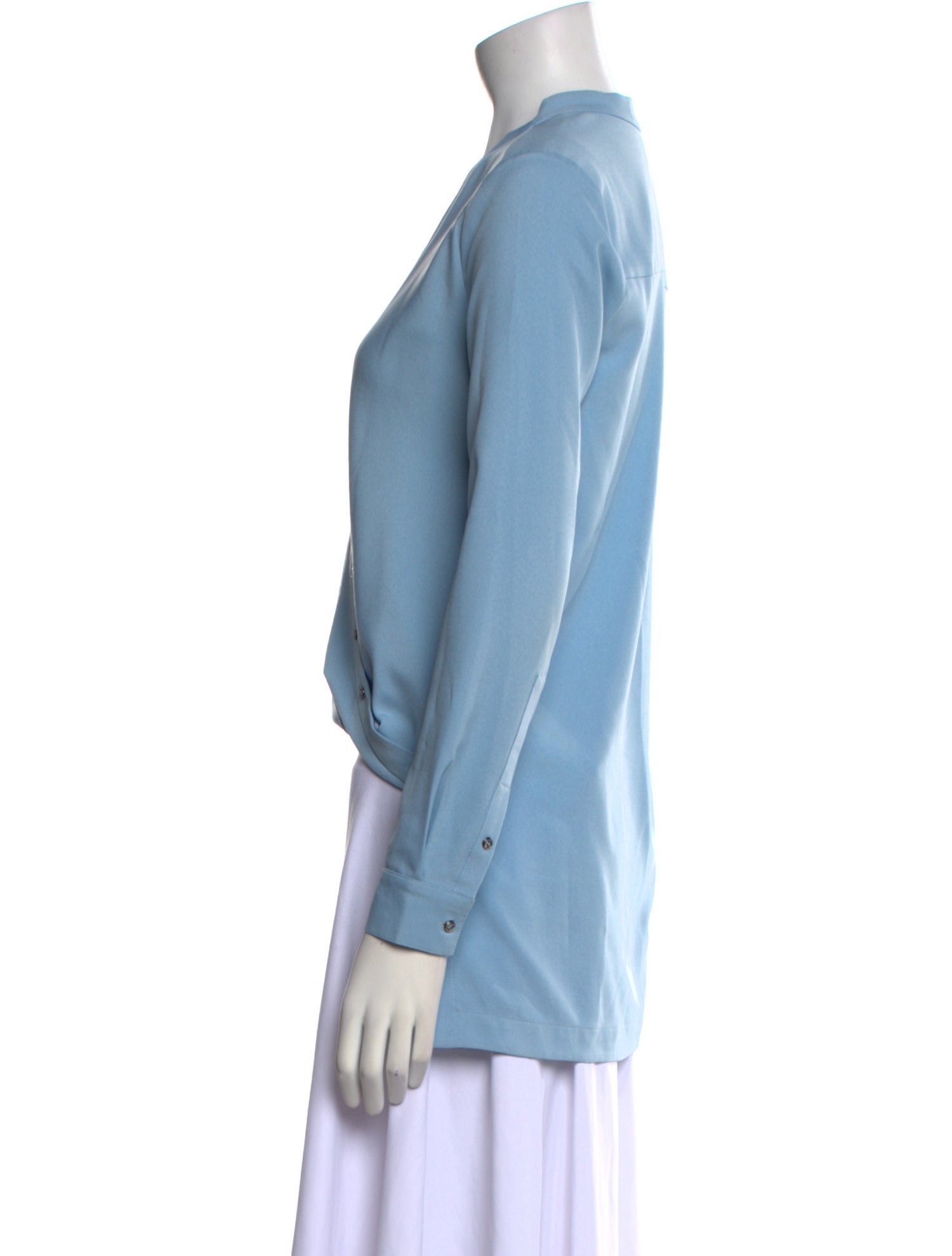 Halston Heritage V-Neck Long Sleeve Top