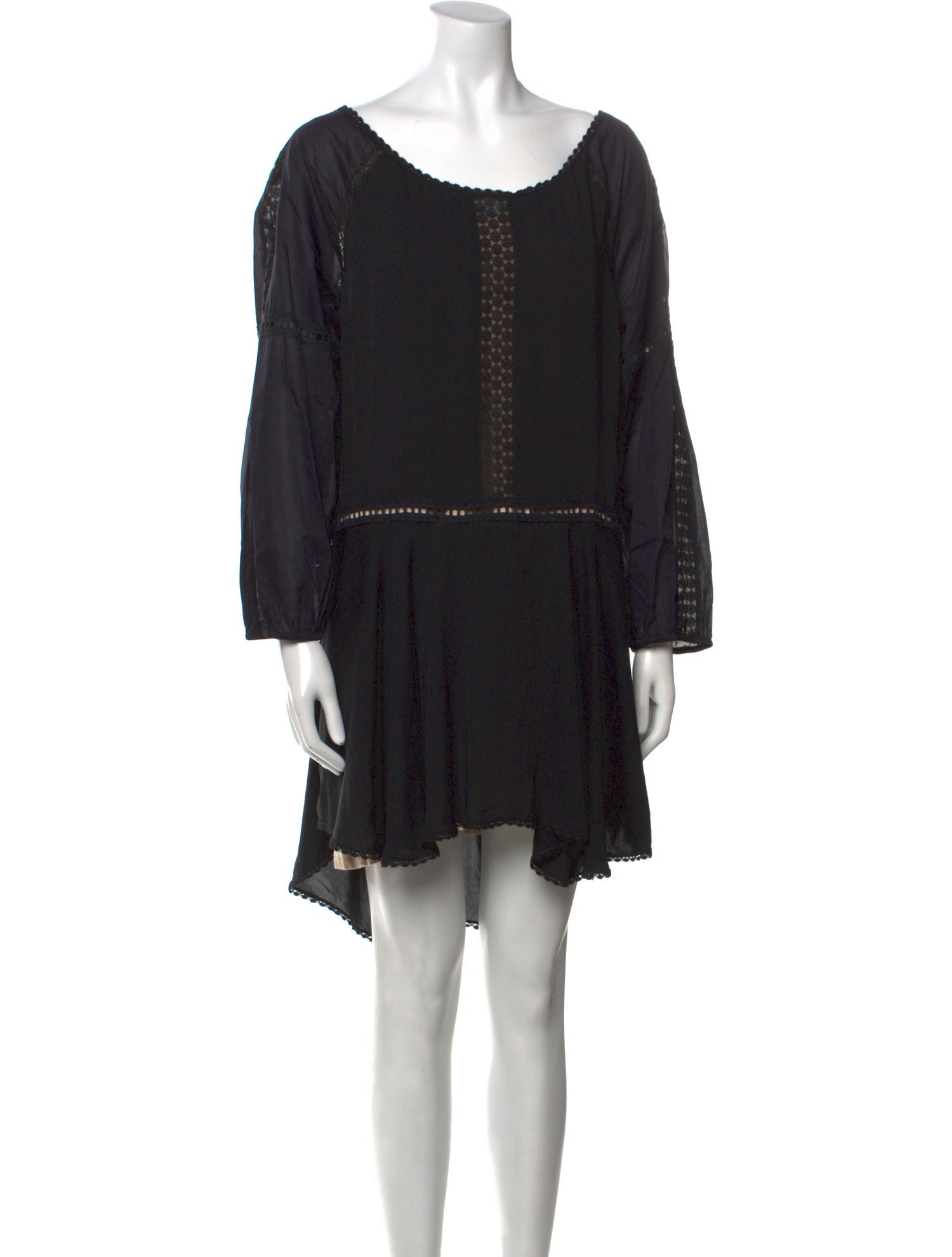 Halston Heritage Scoop Neck Mini Dress