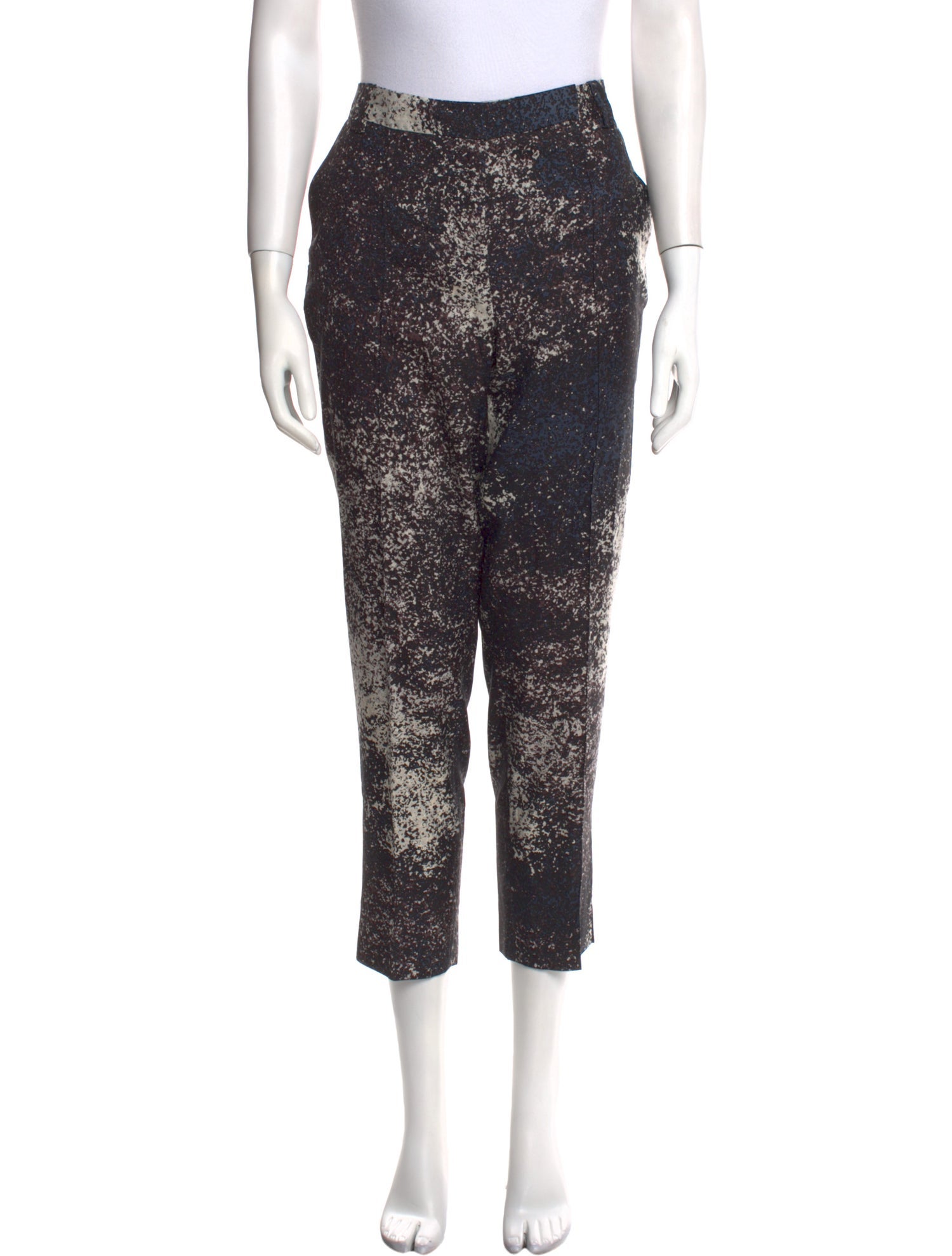 Halston Heritage Silk Straight Leg Pants