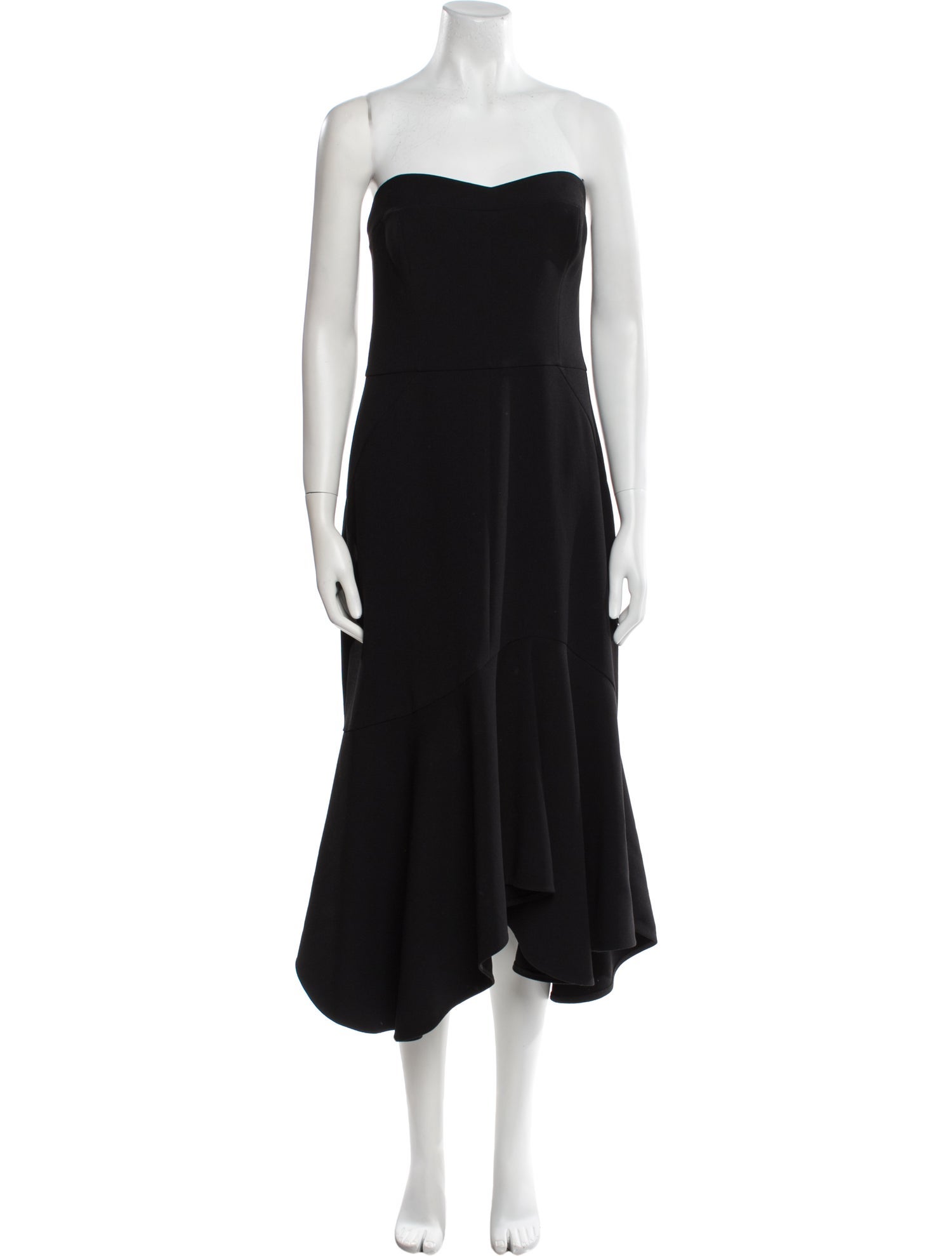 Halston Heritage Strapless Knee-Length Dress
