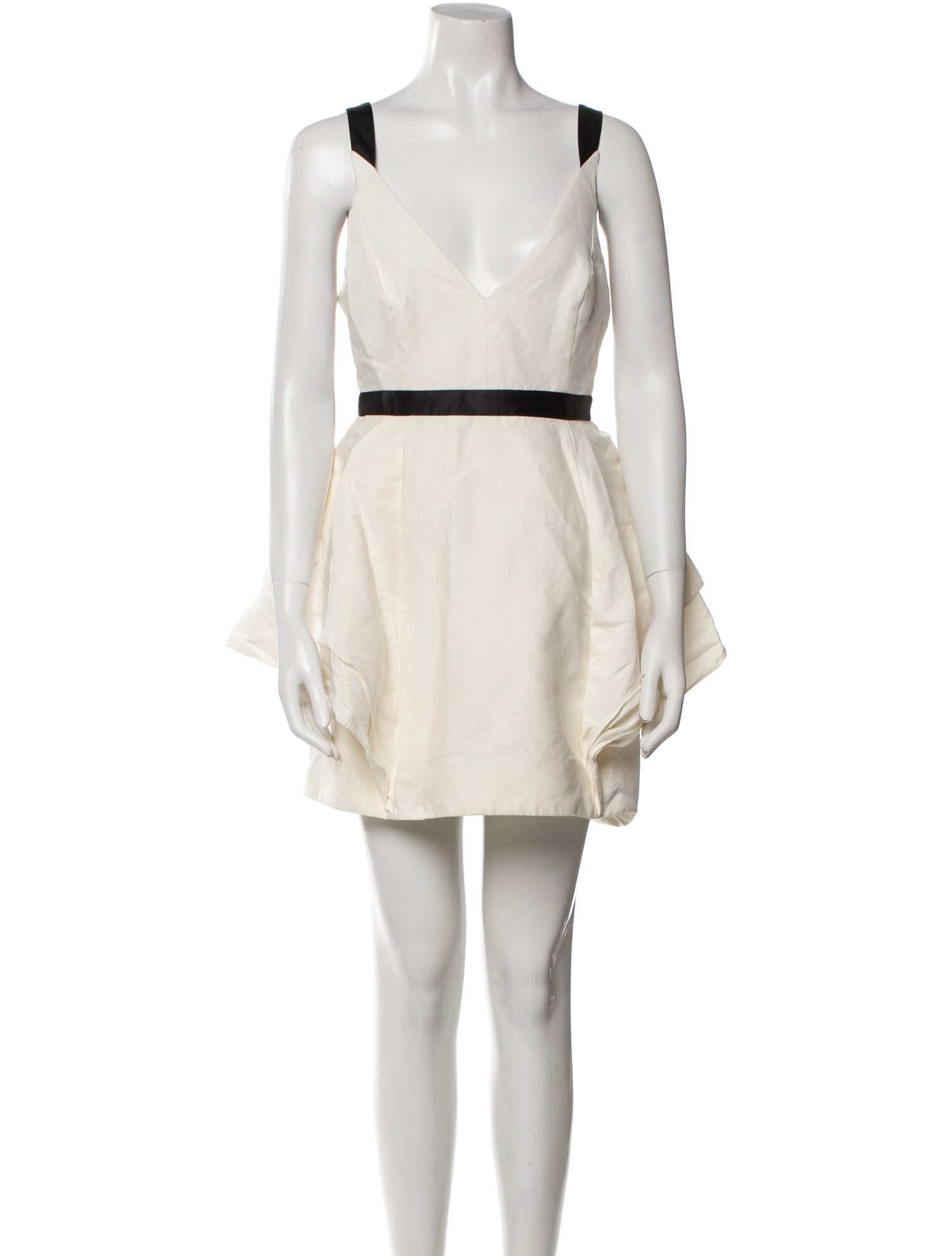 Halston Heritage V-Neck Mini Dress