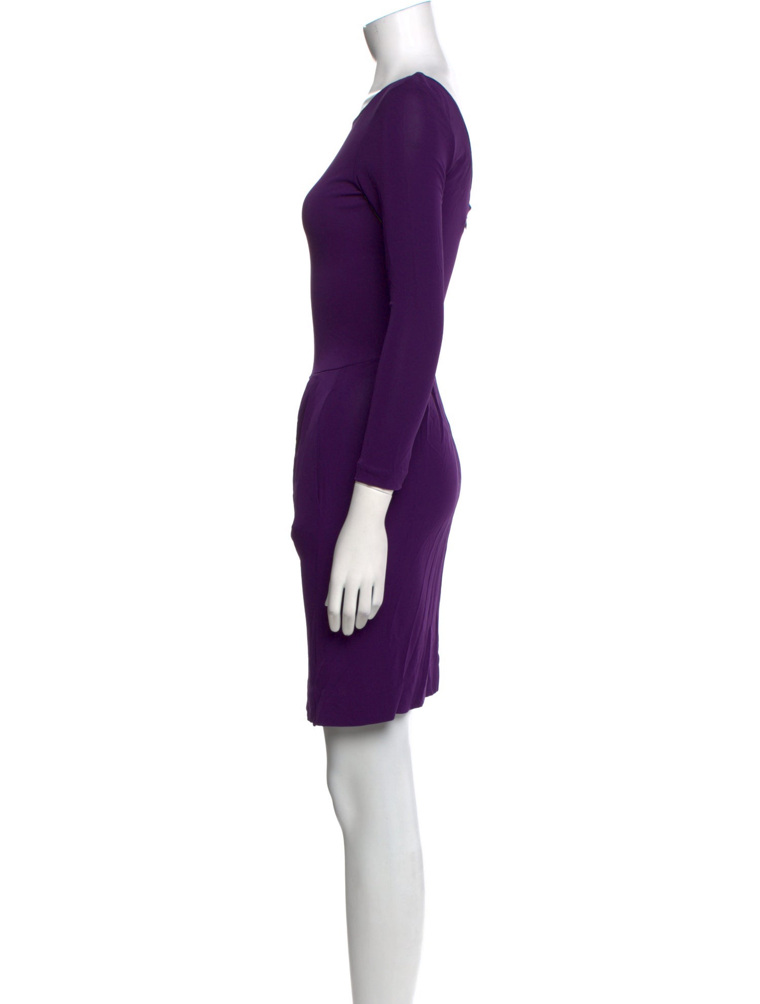 Halston Heritage Bateau Neckline Mini Dress