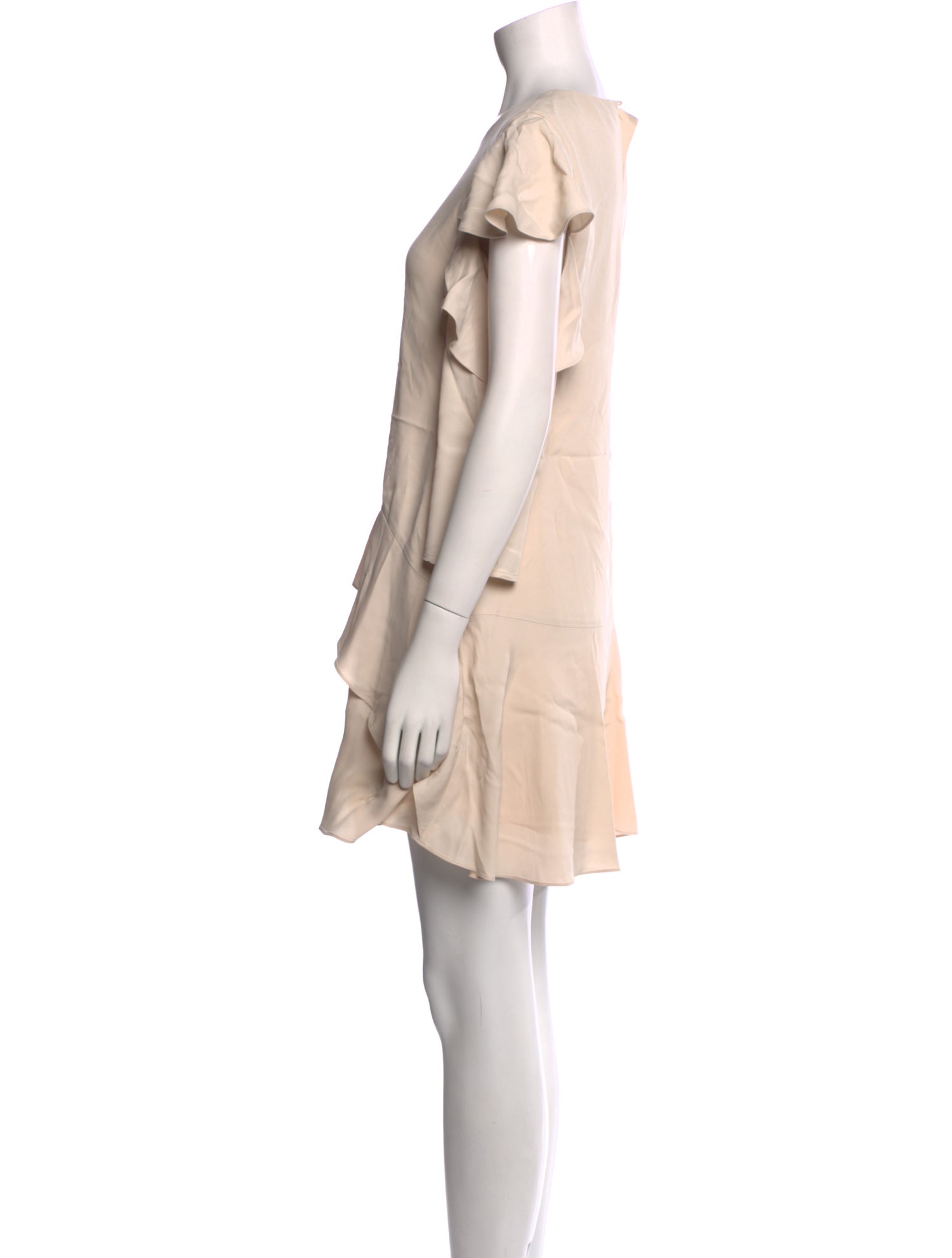 Halston Heritage Crew Neck Mini Dress