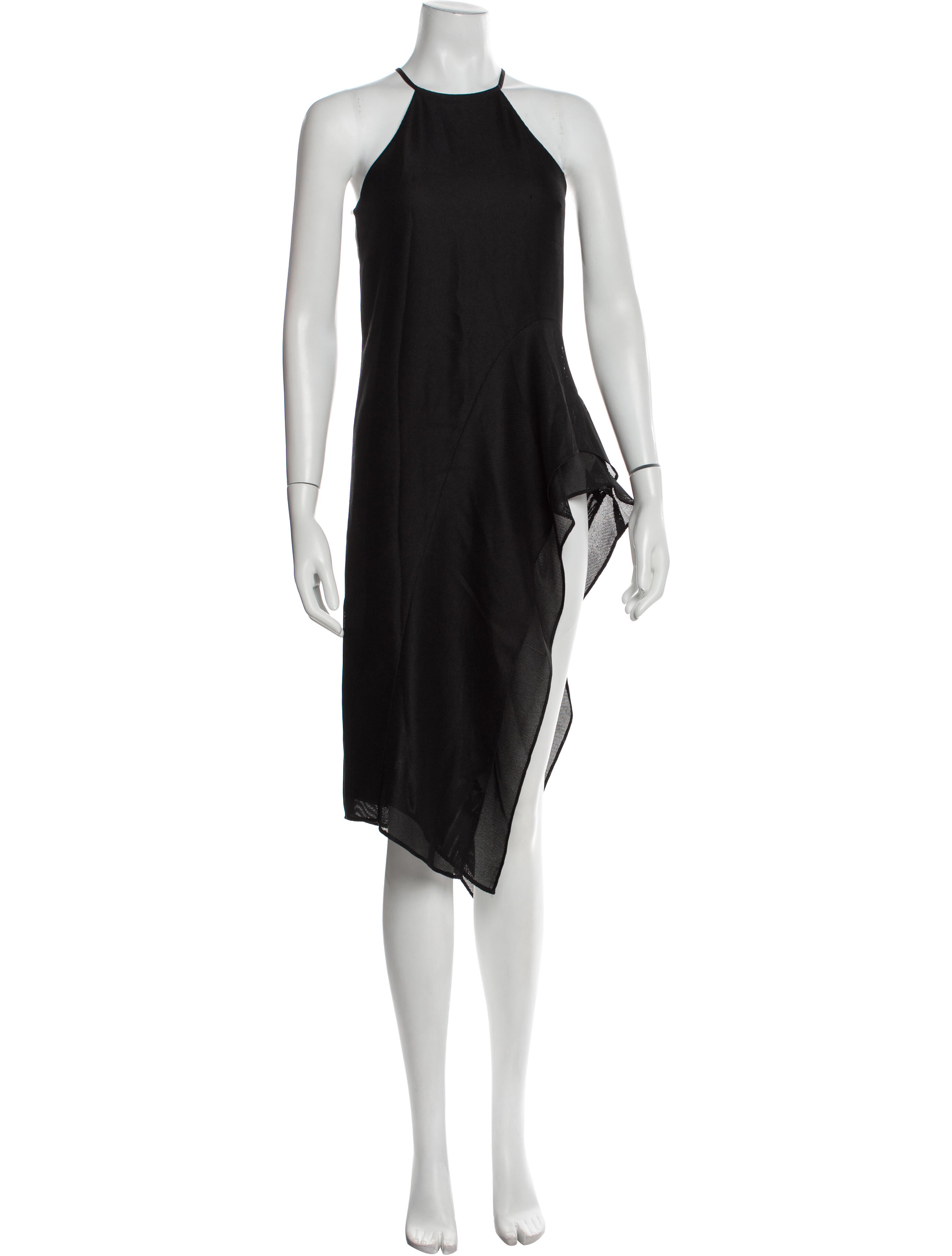 Halston Heritage Halterneck Knee-Length Dress
