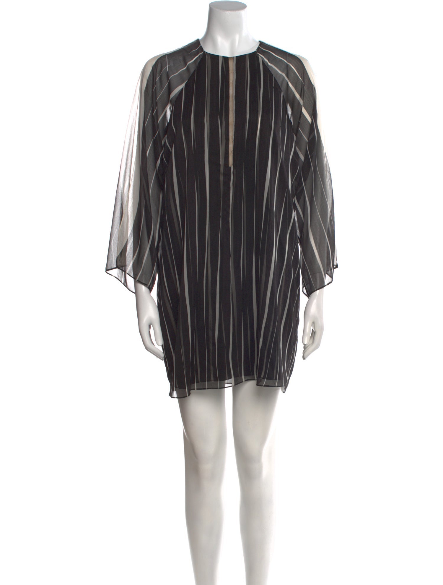 Halston Heritage Striped Mini Dress
