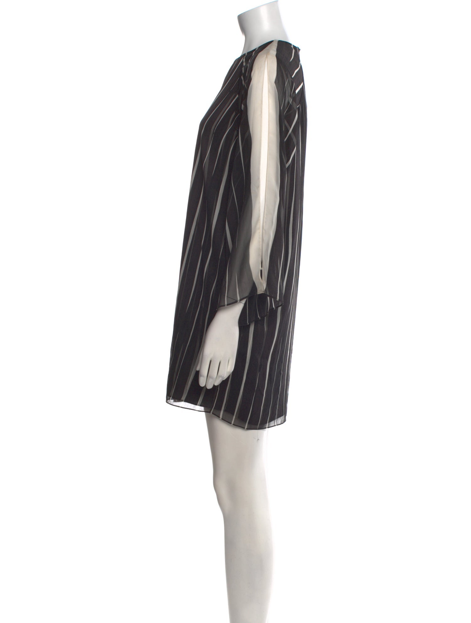 Halston Heritage Striped Mini Dress