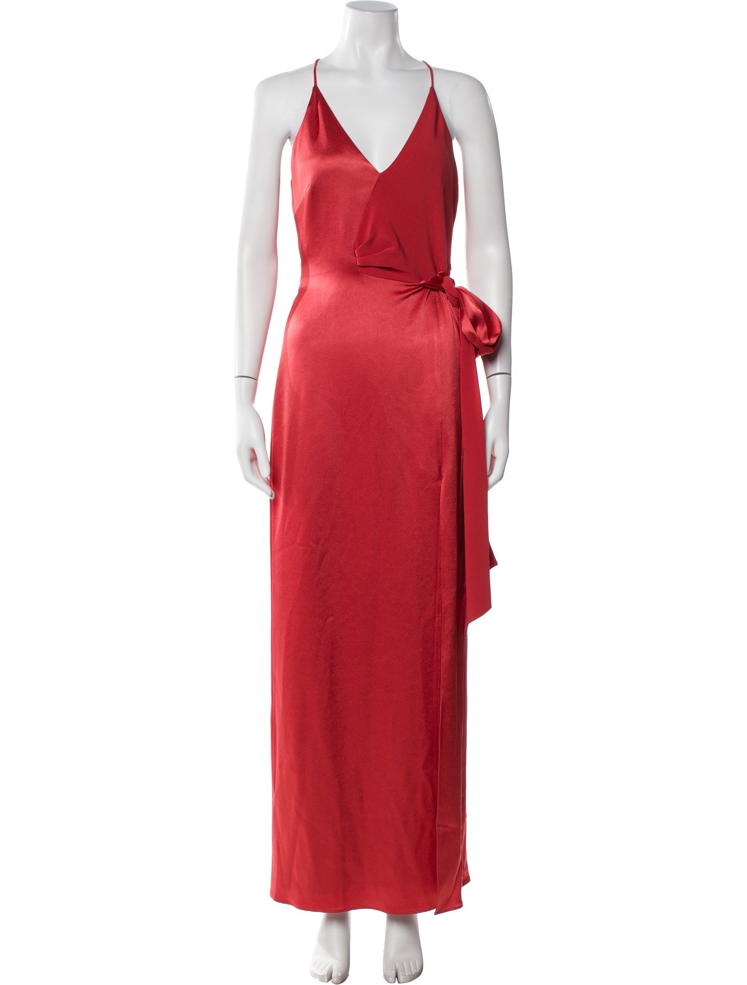 Halston Heritage V-Neck Long Dress