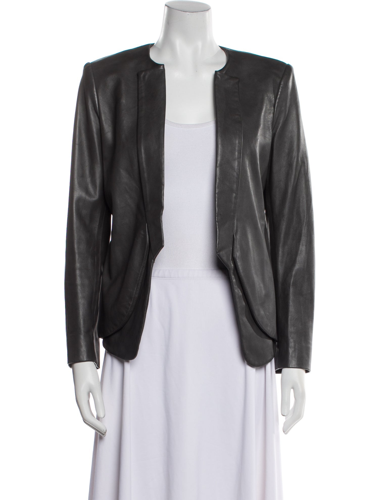 Halston Heritage Leather Evening Jacket