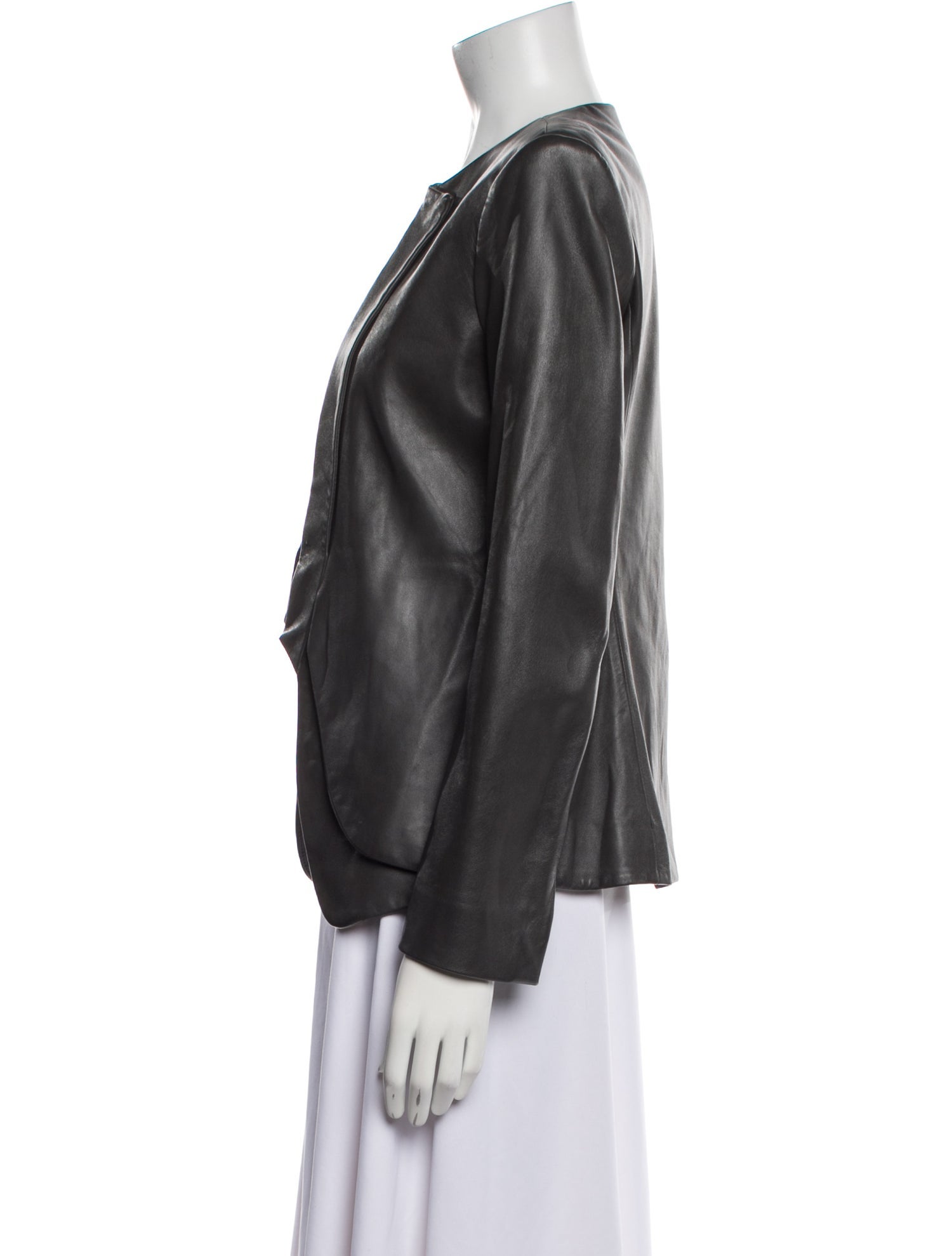 Halston Heritage Leather Evening Jacket