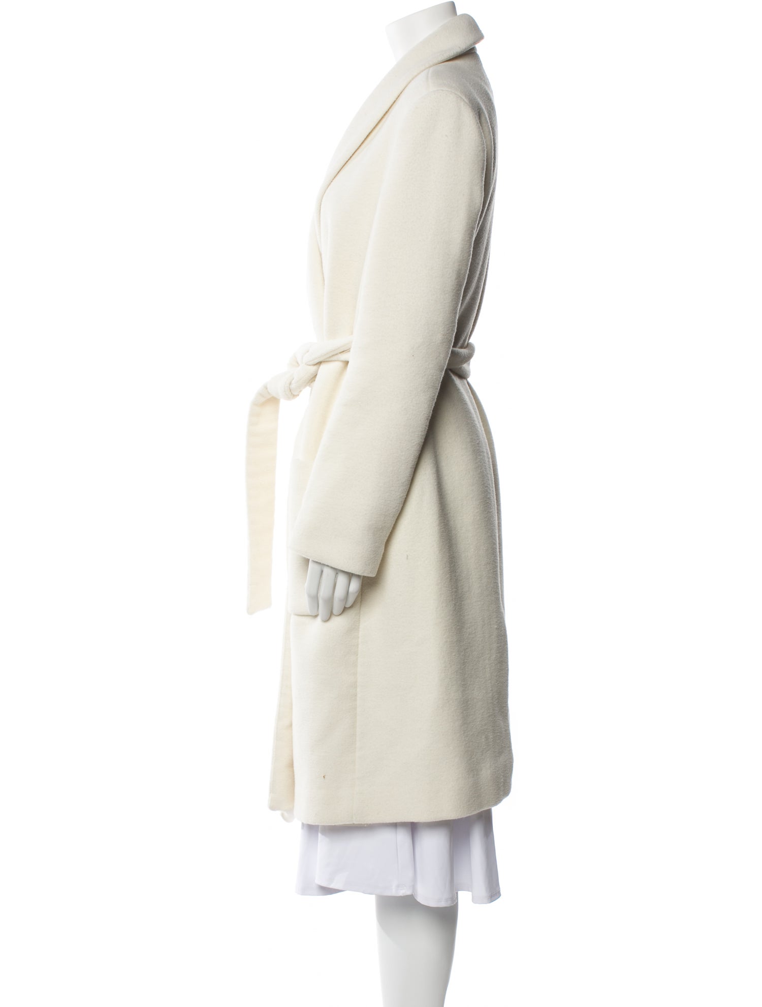 Halston Heritage Wool Faux Fur Coat