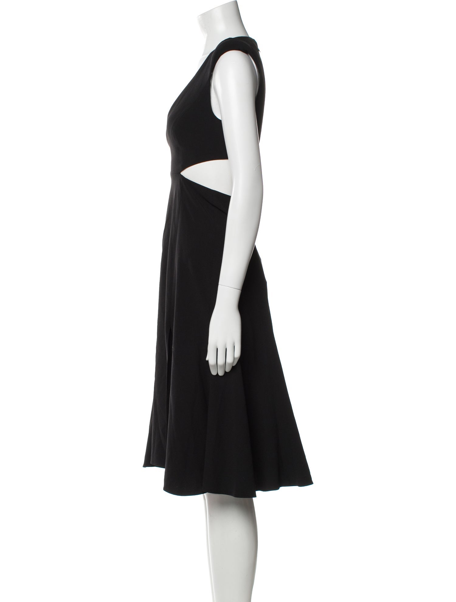 Halston Heritage V-Neck Midi Length Dress