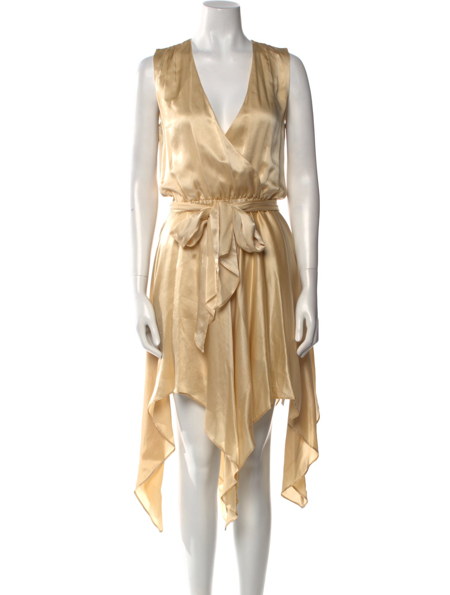 Halston Heritage Silk Midi Length Dress