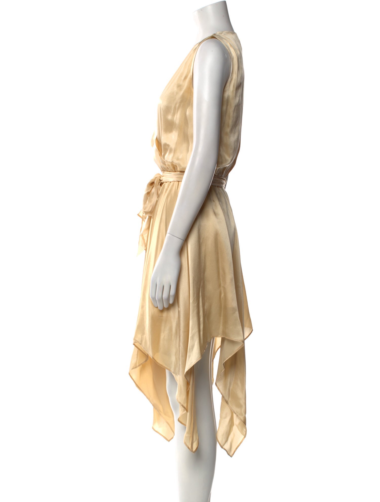 Halston Heritage Silk Midi Length Dress