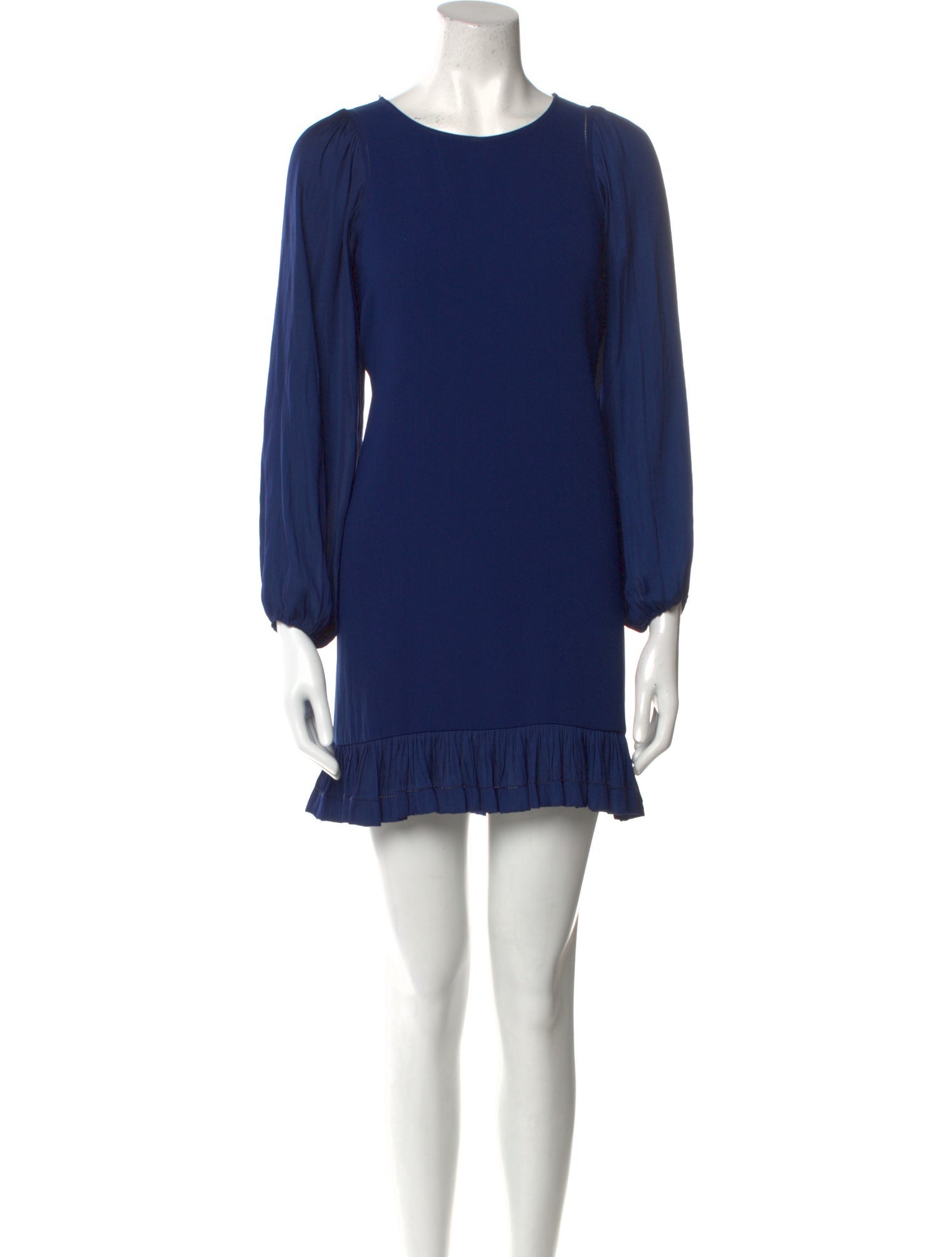 Halston Heritage Crew Neck Mini Dress