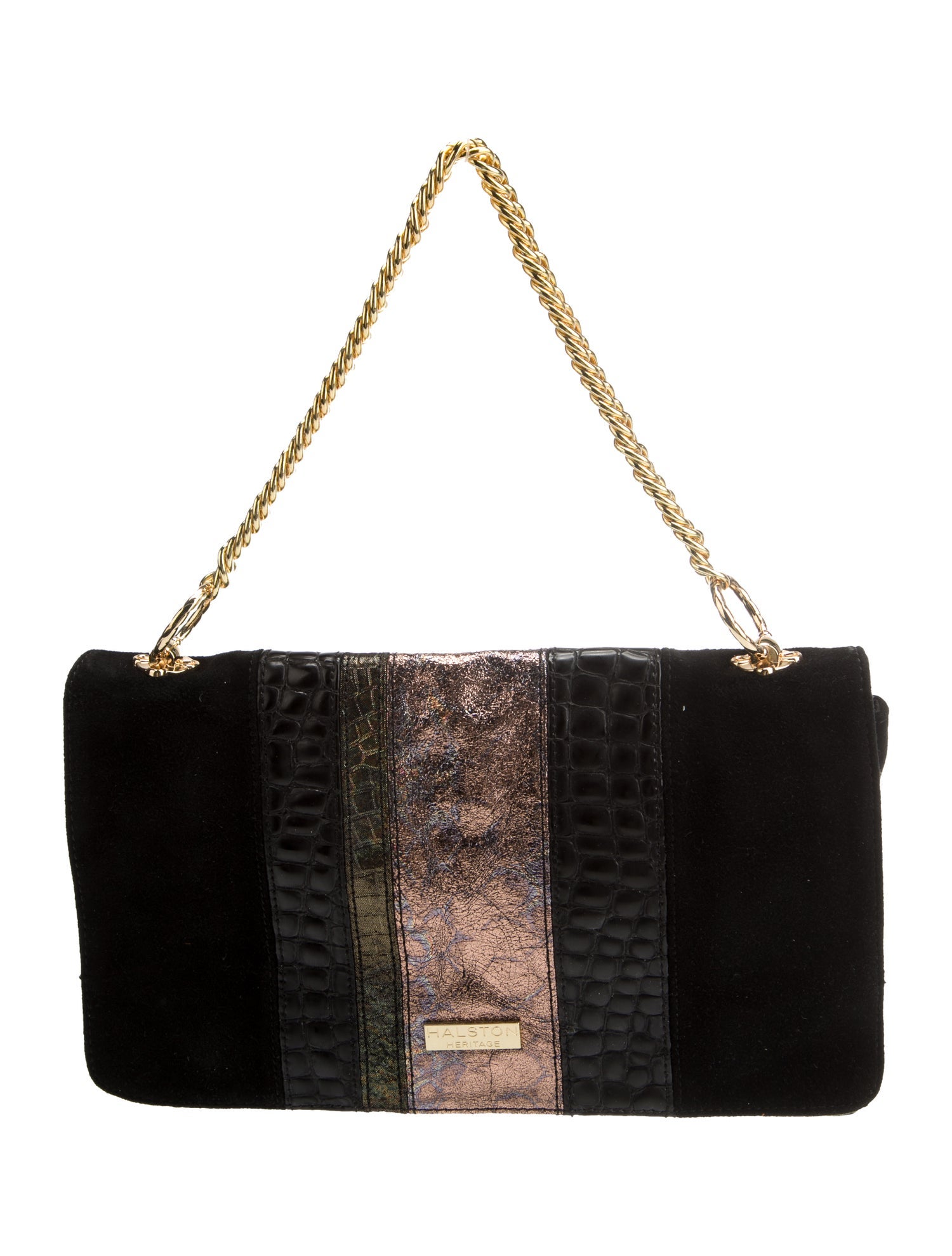Halston Heritage Suede Top Handle Bag